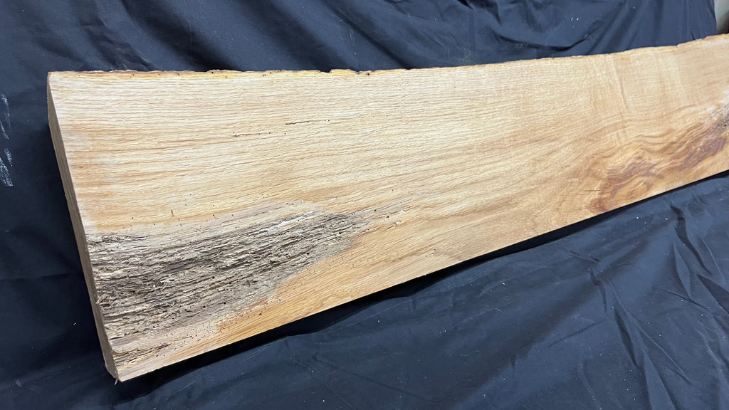 Oak mantle piece, old, reclaimed fire mantle, 1514 L x 300 W x 80 D mm    (373)