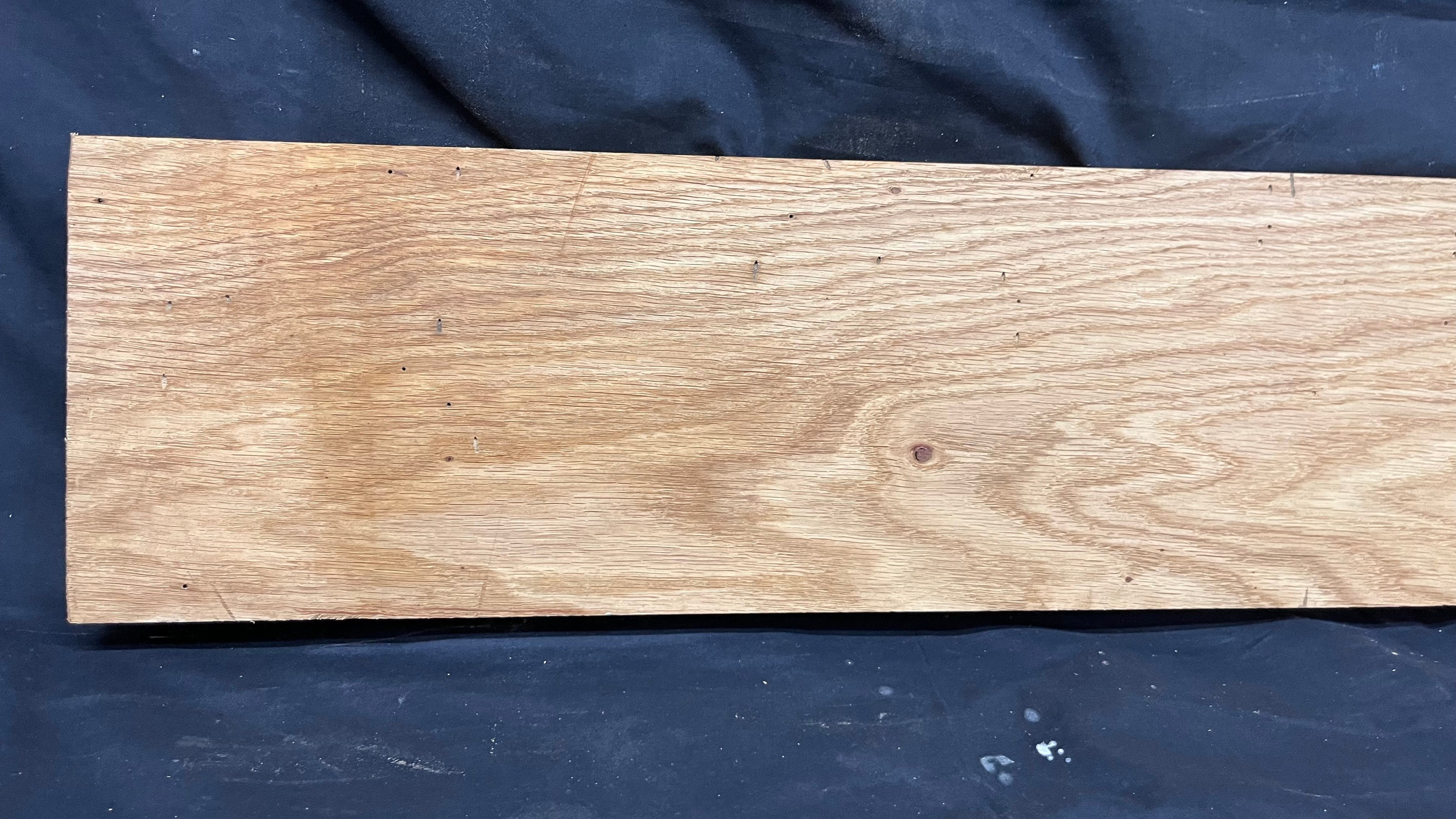 Oak mantle, floatin shelf, board, slab, 966 L x 192 W x 47 D mm    (376)