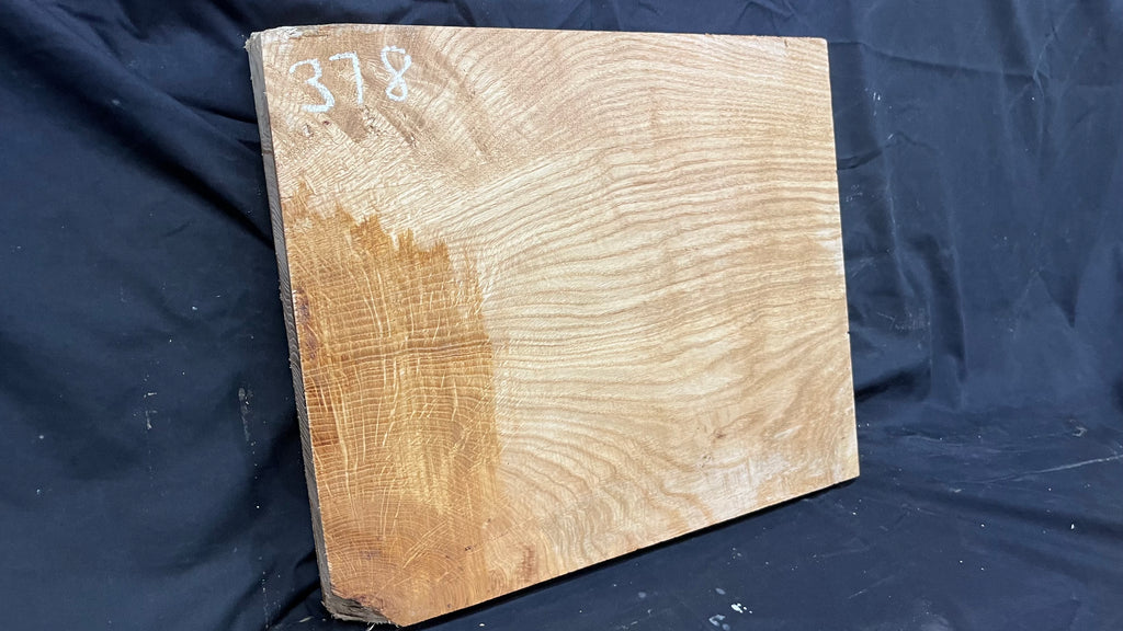 Oak chopping block, floating shelf, board, slab, 467 L x 384 W x 41 D mm    (378)
