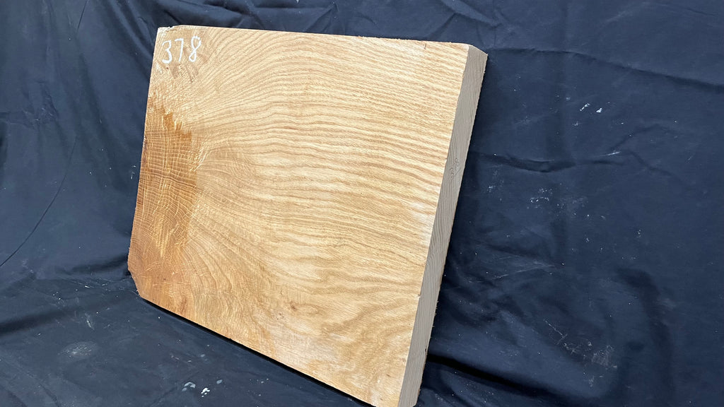 Oak chopping block, floating shelf, board, slab, 467 L x 384 W x 41 D mm    (378)