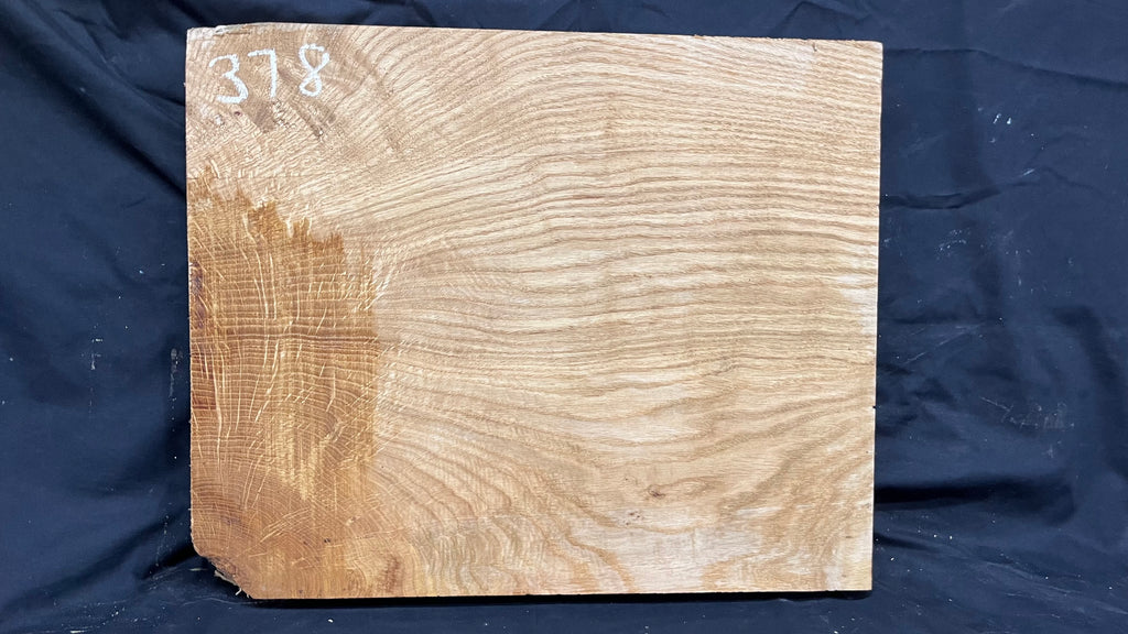Oak chopping block, floating shelf, board, slab, 467 L x 384 W x 41 D mm    (378)