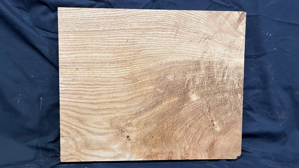 Oak chopping block, floating shelf, board, slab, 467 L x 384 W x 41 D mm    (378)