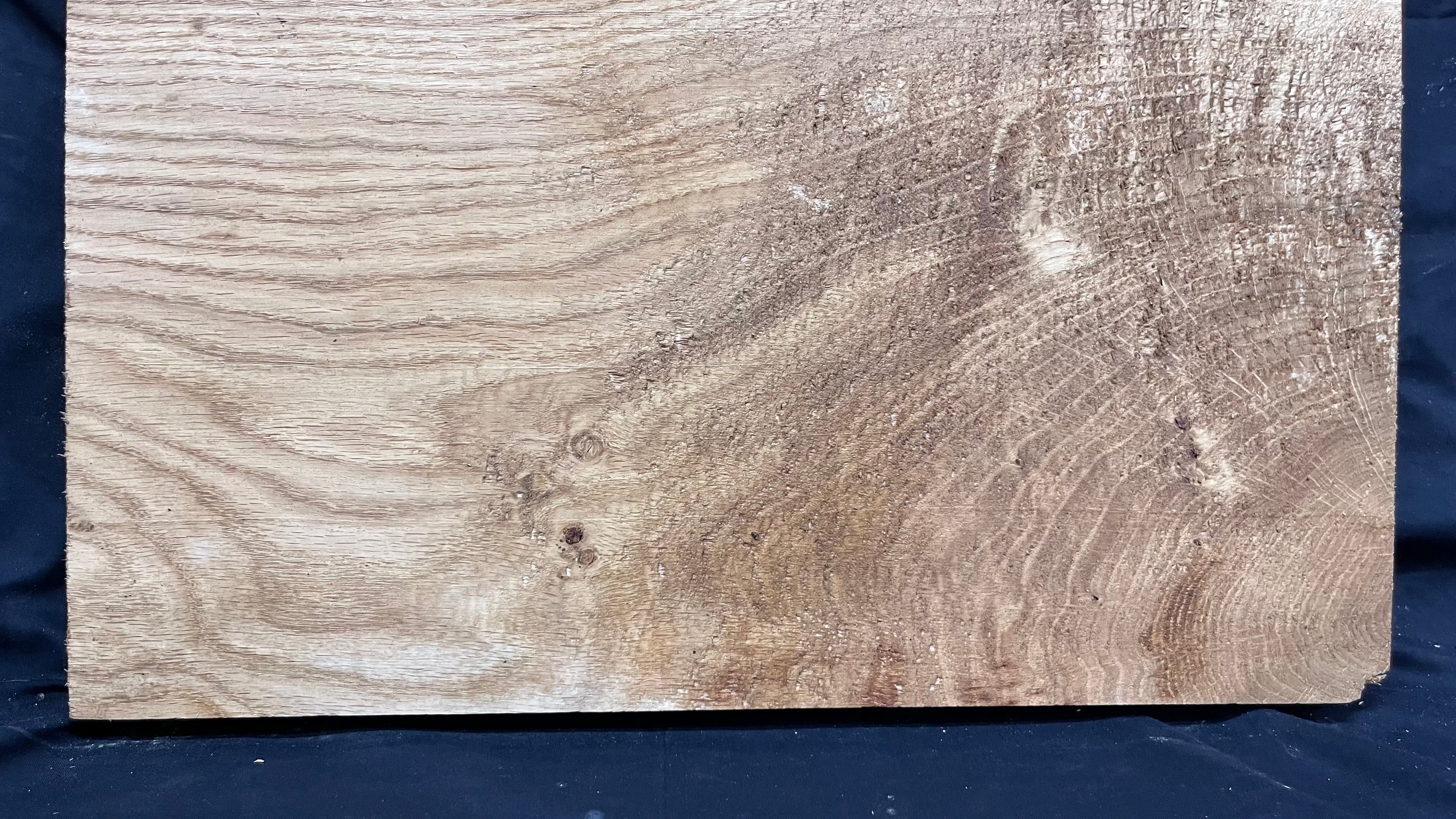 Oak chopping block, floating shelf, board, slab, 467 L x 384 W x 41 D mm    (378)