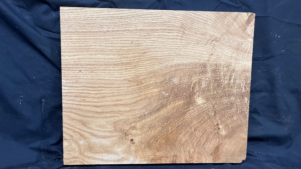 Oak chopping block, floating shelf, board, slab, 467 L x 384 W x 41 D mm    (378)