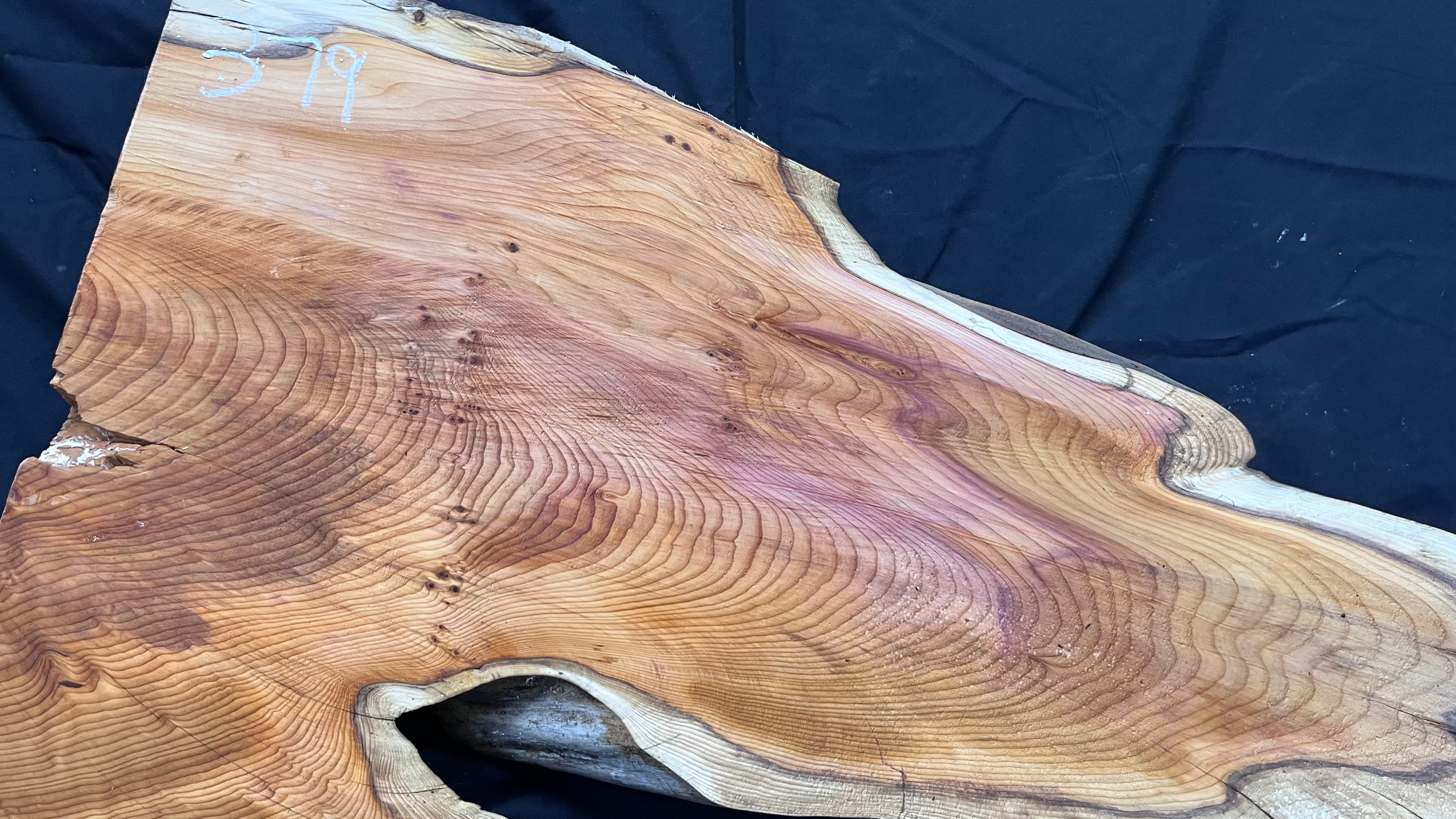 Hardwood yew, slab, board 1023 L x 455 W x 47 D mm    (379)
