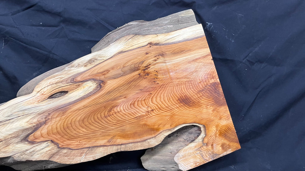 Hardwood yew, slab, board 1023 L x 455 W x 47 D mm    (379)
