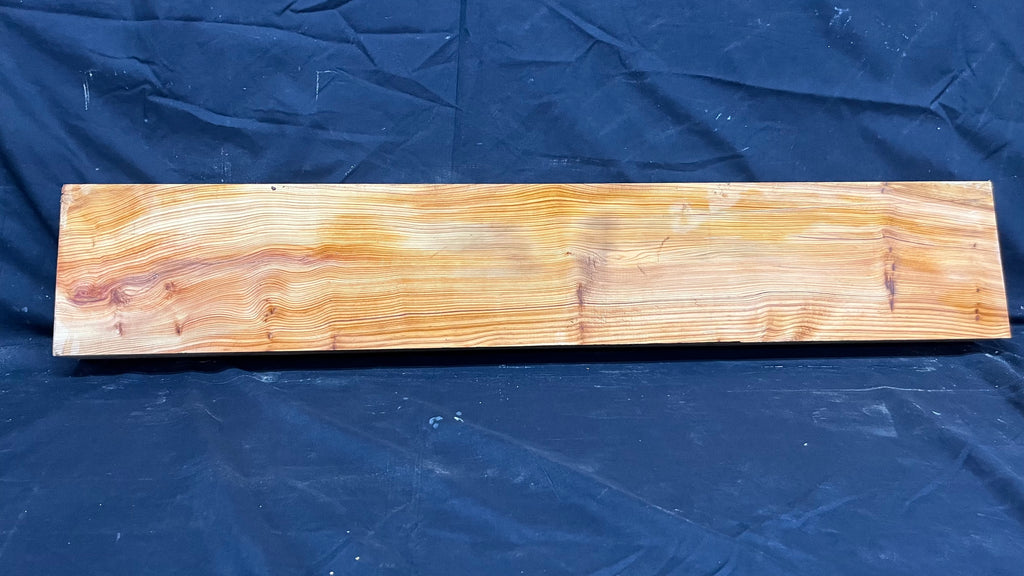 Hardwood yew, mantle piece, slab, board, shelf 1040 L x 181 W x 66 D mm    (382)