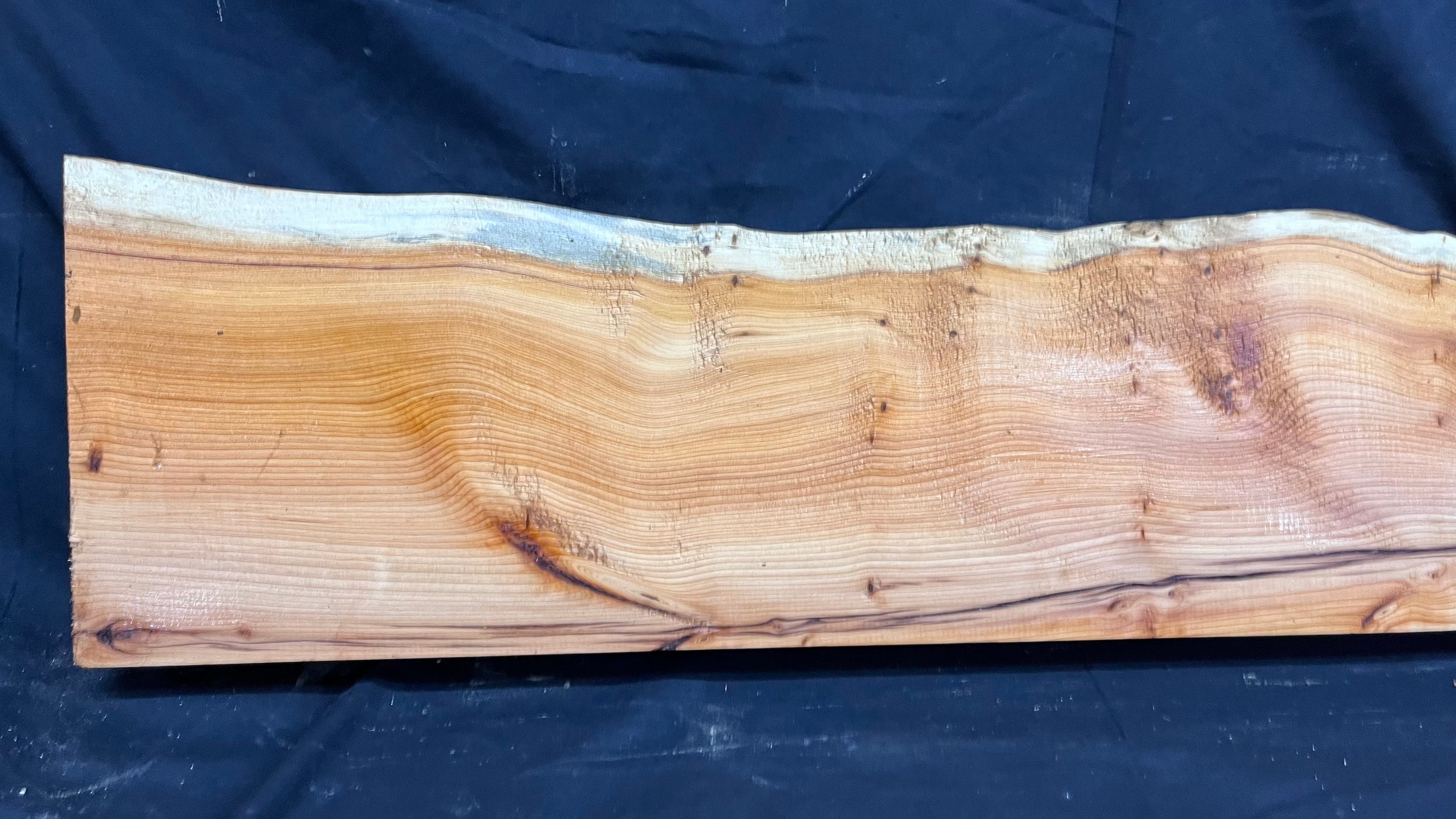 Hardwood yew, mantle piece, slab, board, shelf 1045 L x 215 W x 61 D mm    (383)
