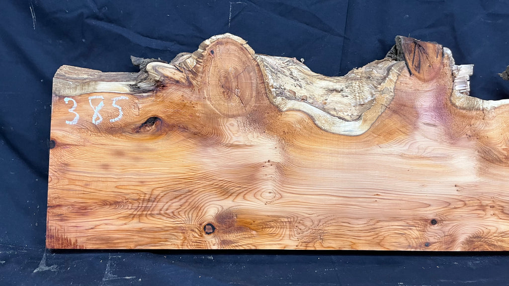Hardwood yew, mantle piece, slab, board, shelf 940 L x 300 W x 35 D mm    (385)
