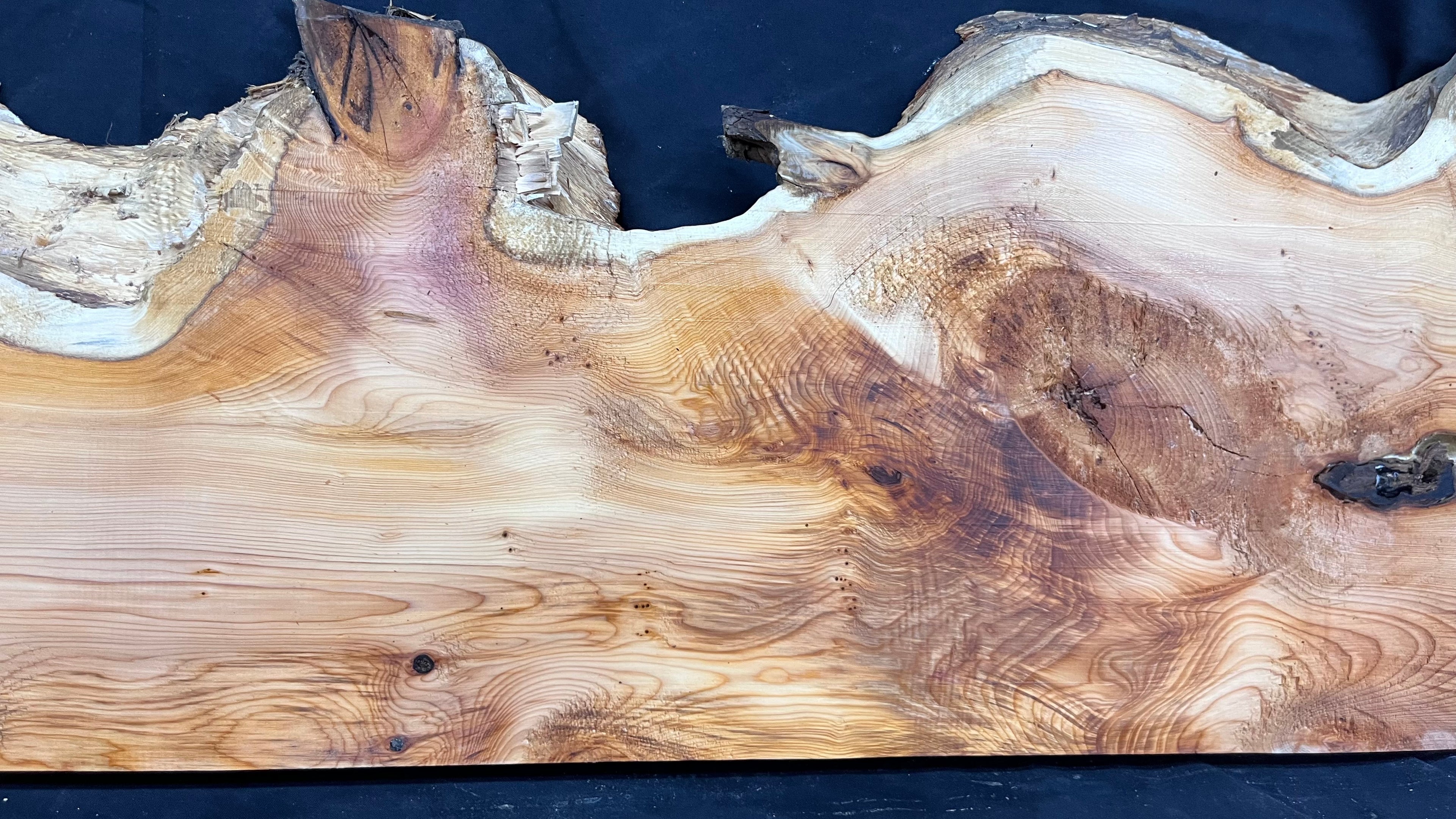 Hardwood yew, mantle piece, slab, board, shelf 940 L x 300 W x 35 D mm    (385)