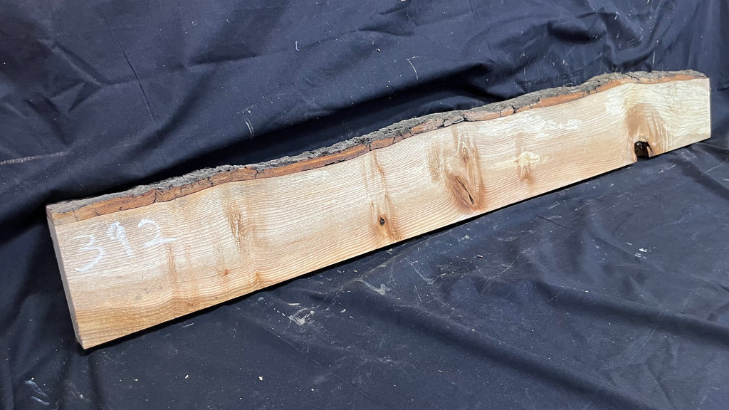Ash hardwood,shelf, mantlepiece. timber, plank 1384 L x 162 W x 44 D mm     (392)