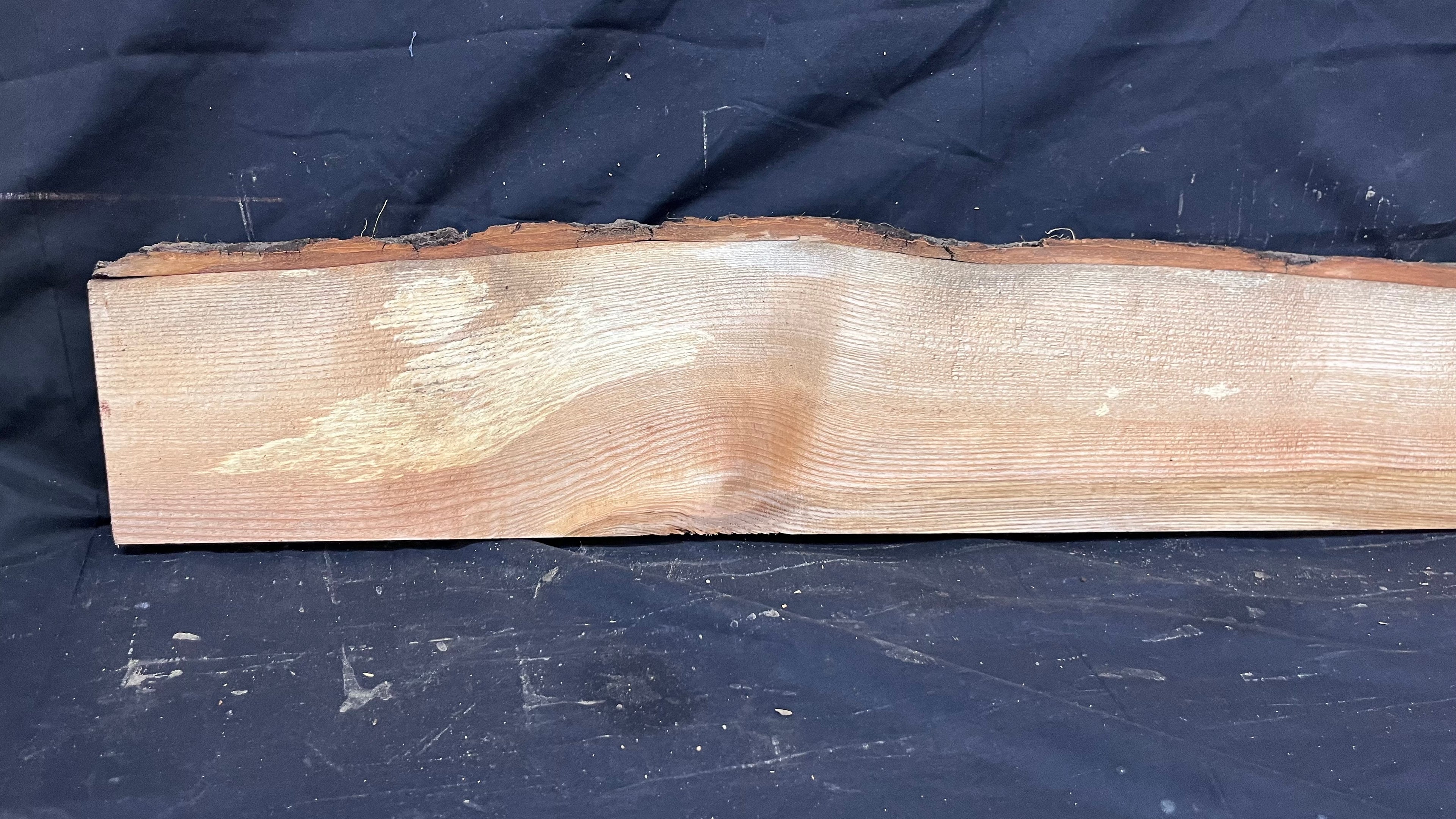 Ash hardwood,shelf, mantlepiece. timber, plank 1384 L x 162 W x 44 D mm     (392)