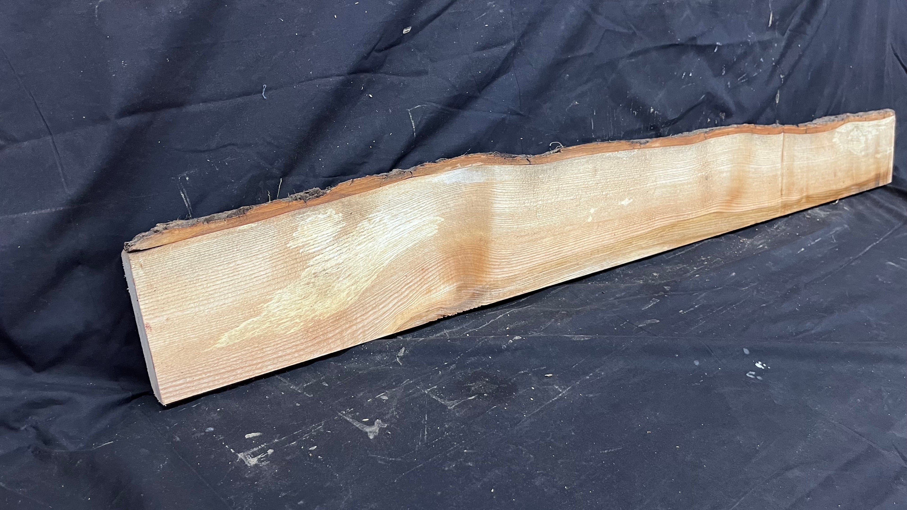 Ash hardwood,shelf, mantlepiece. timber, plank 1384 L x 162 W x 44 D mm     (392)