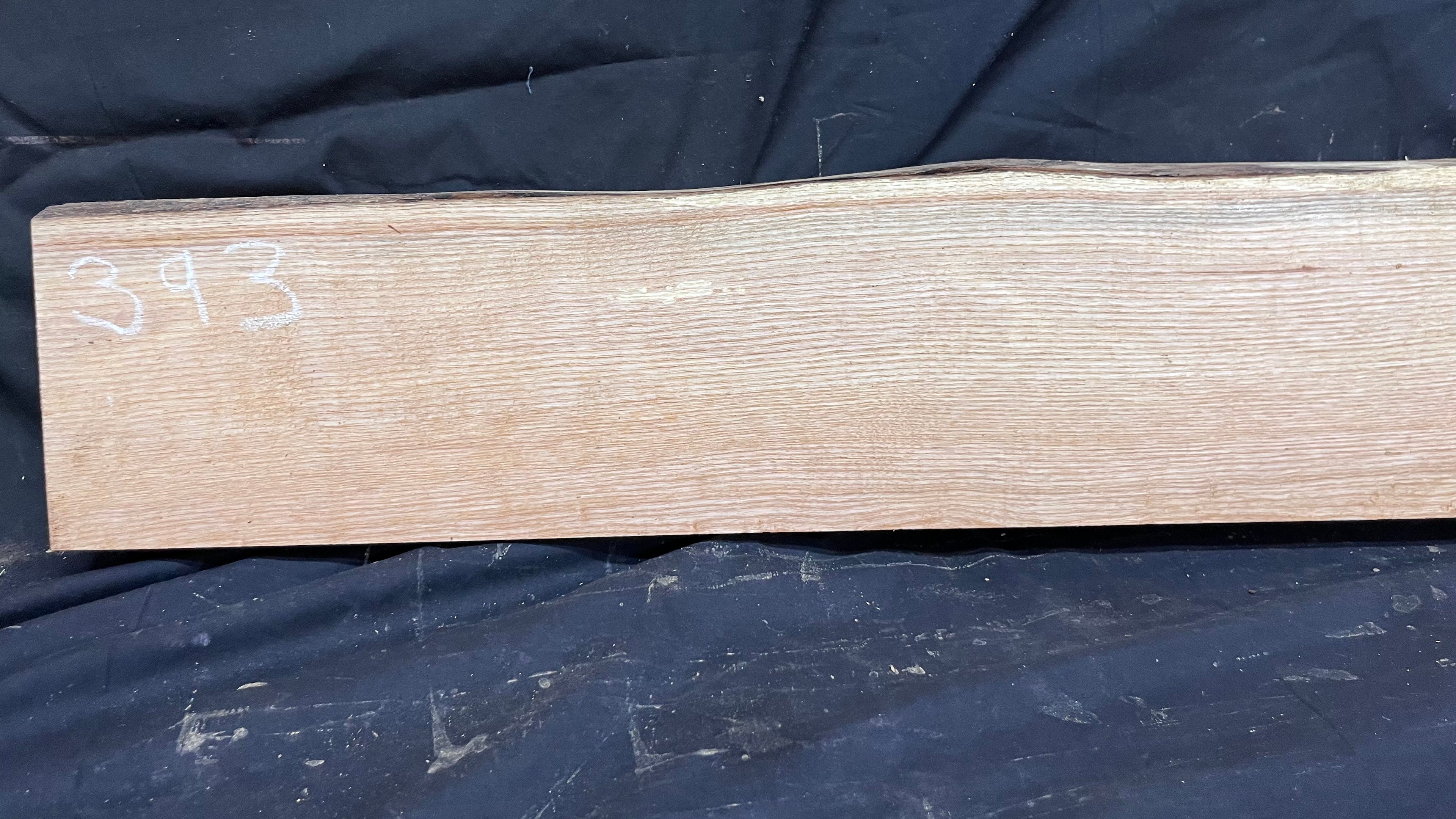 Ash hardwood,shelf, mantlepiece. timber, plank 1195 L x 205 W x 64 D mm     (393)