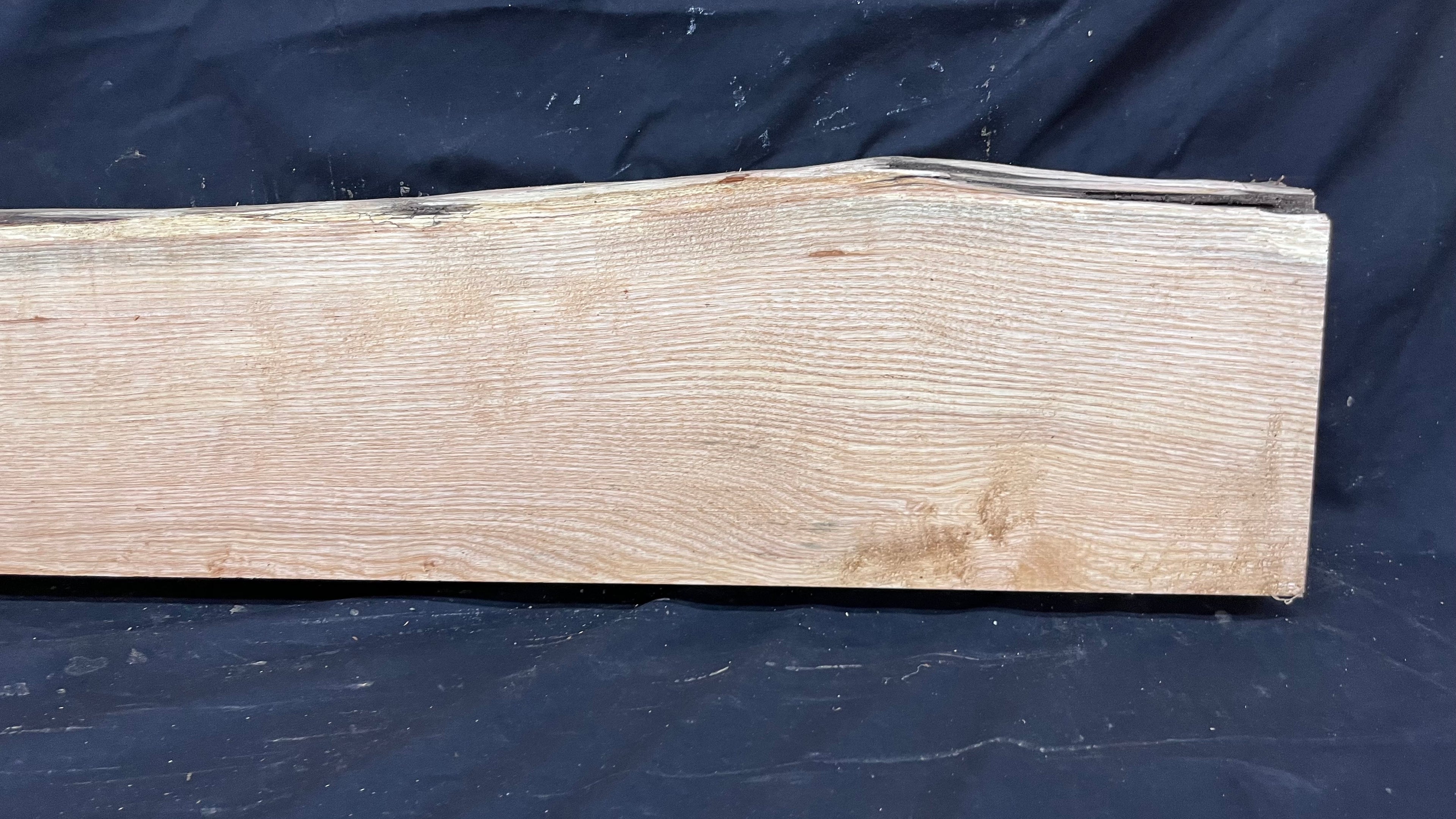 Ash hardwood,shelf, mantlepiece. timber, plank 1195 L x 205 W x 64 D mm     (393)