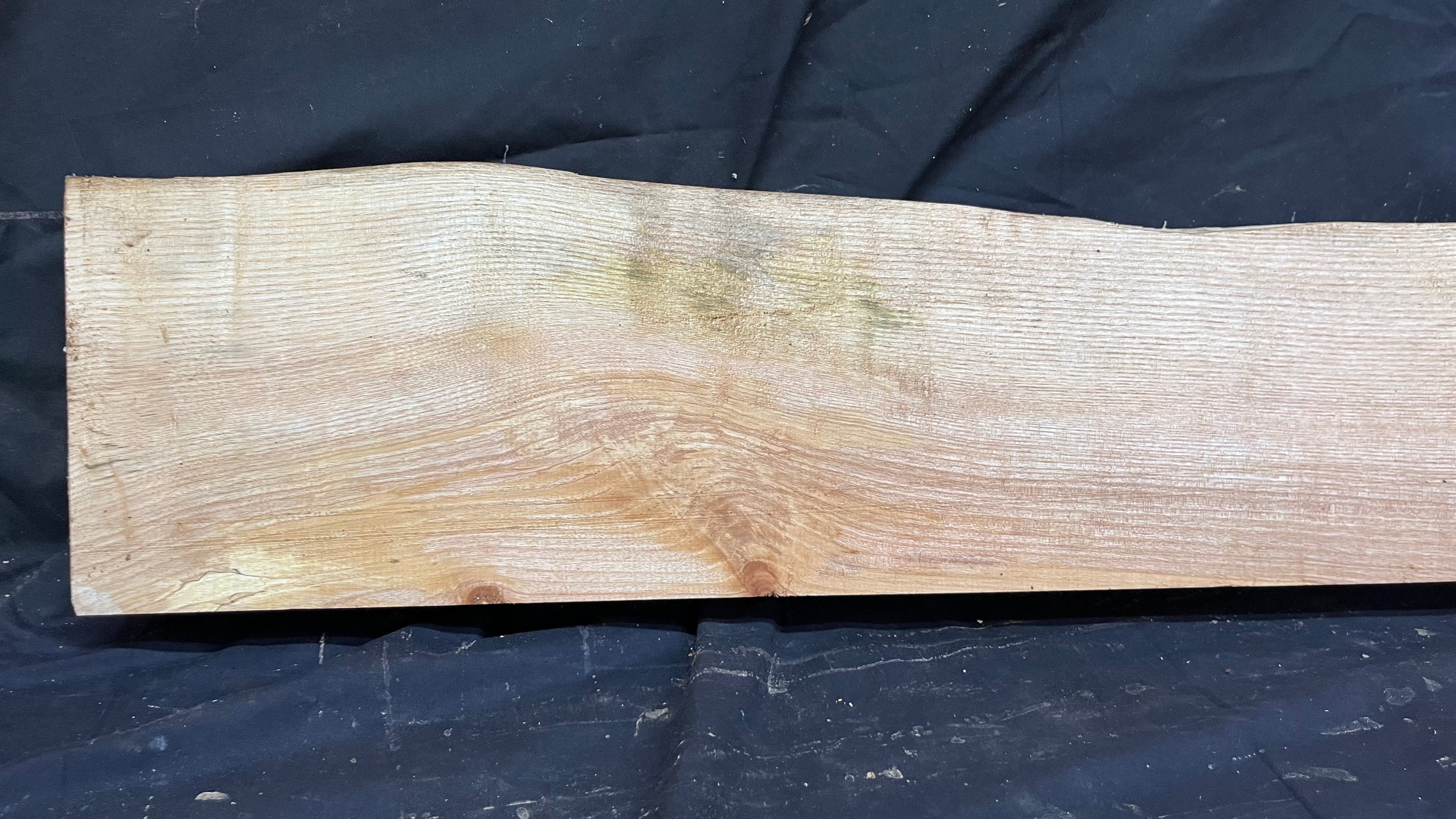 Ash hardwood,shelf, mantlepiece. timber, plank 1195 L x 205 W x 64 D mm     (393)