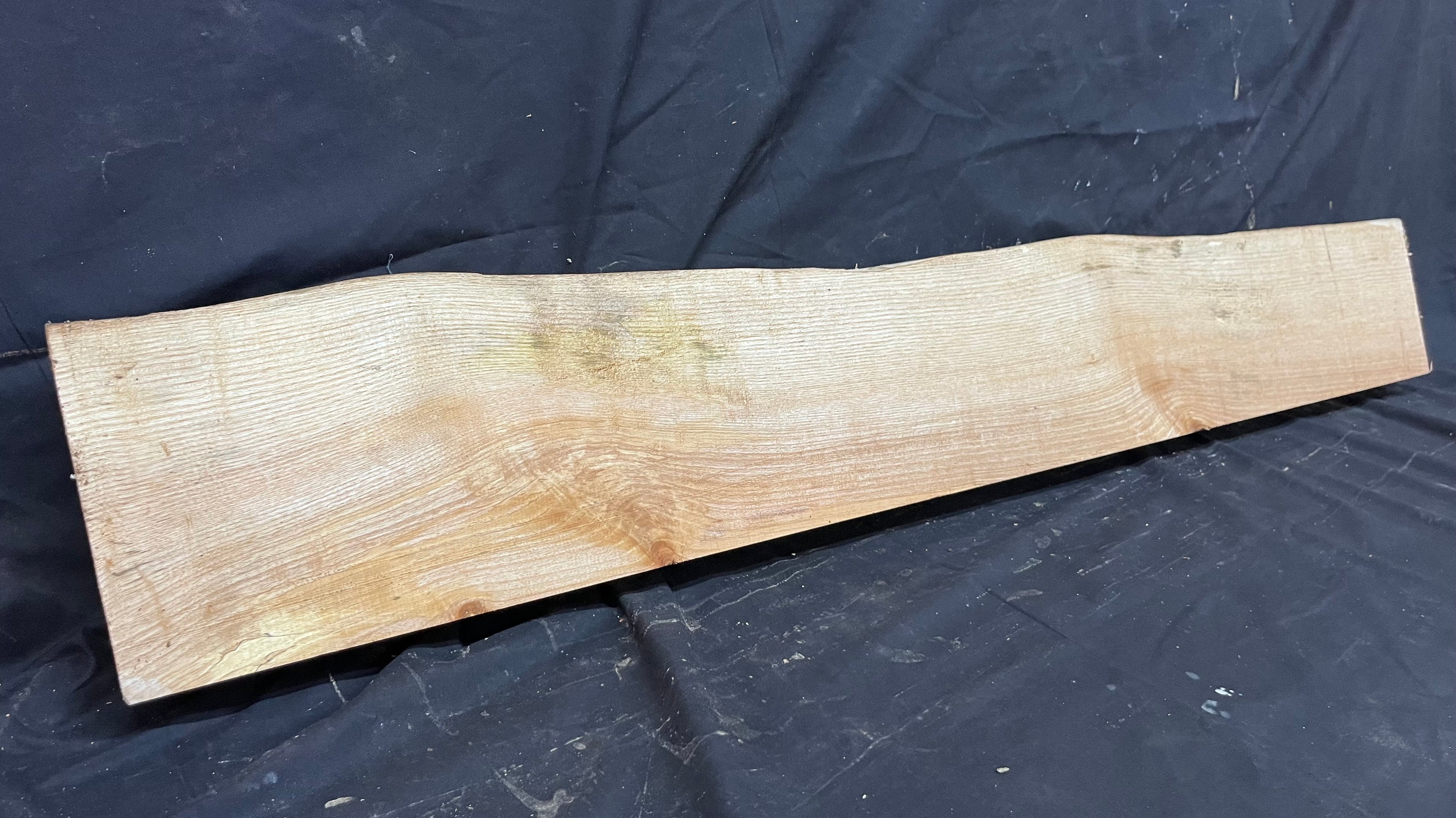 Ash hardwood,shelf, mantlepiece. timber, plank 1195 L x 205 W x 64 D mm     (393)