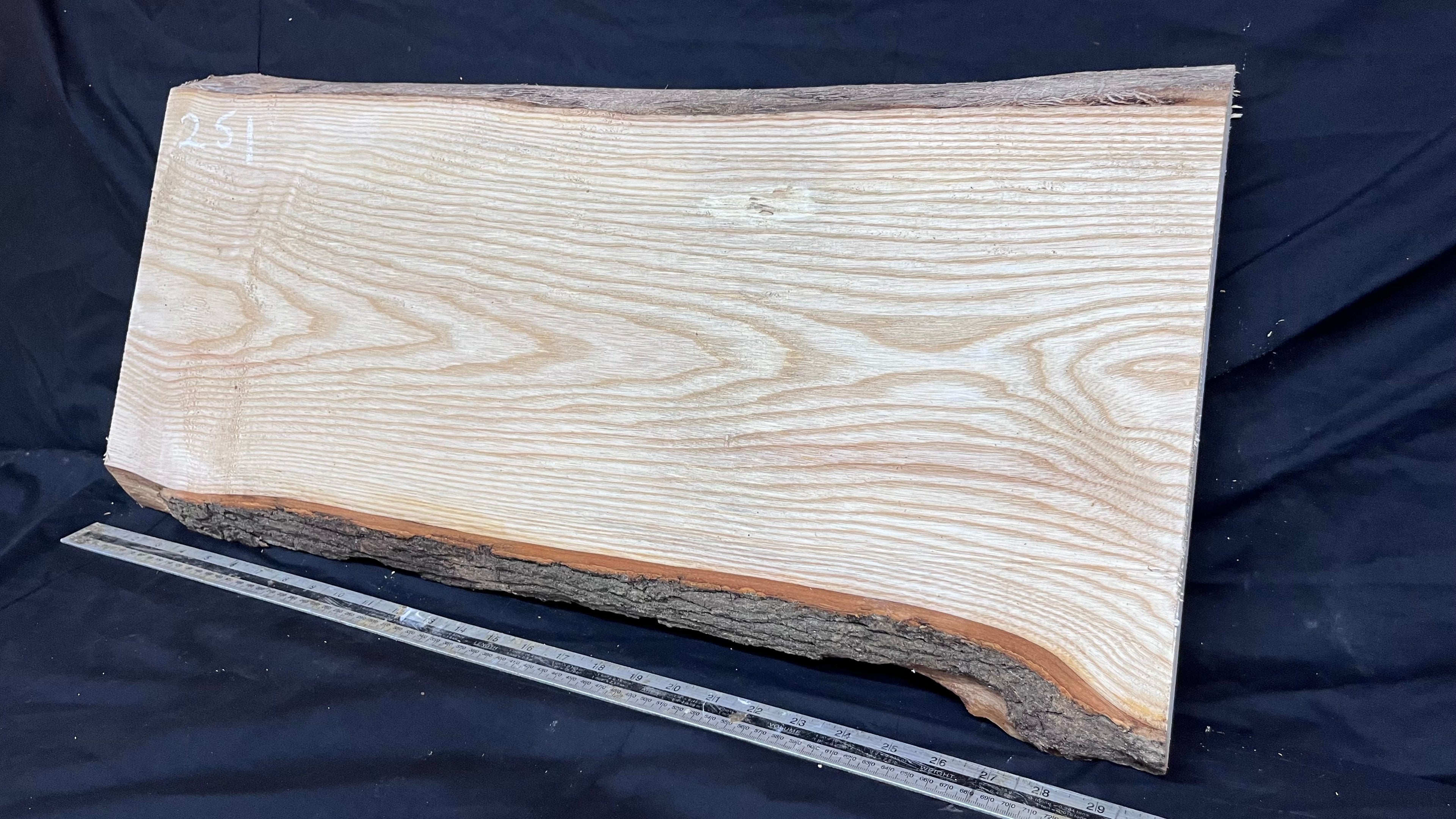 Ash hardwood boards, shelving, platter, 737 L x 355 W x 37 D mm     (251)