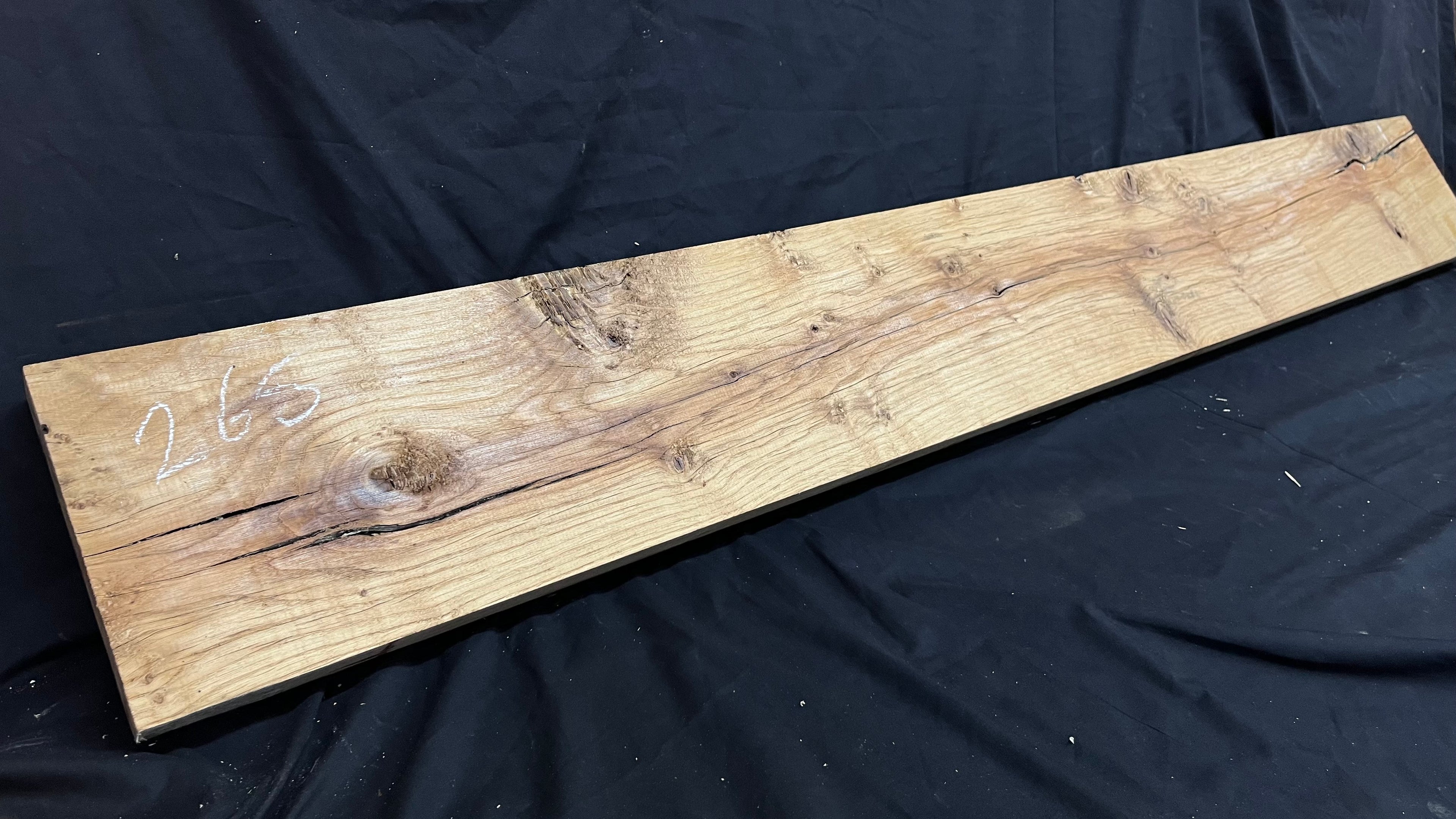 OAK HARDWOOD SHELVING, MANTLE, SHELF 1638 L x 205 W x 45 D mm (265)