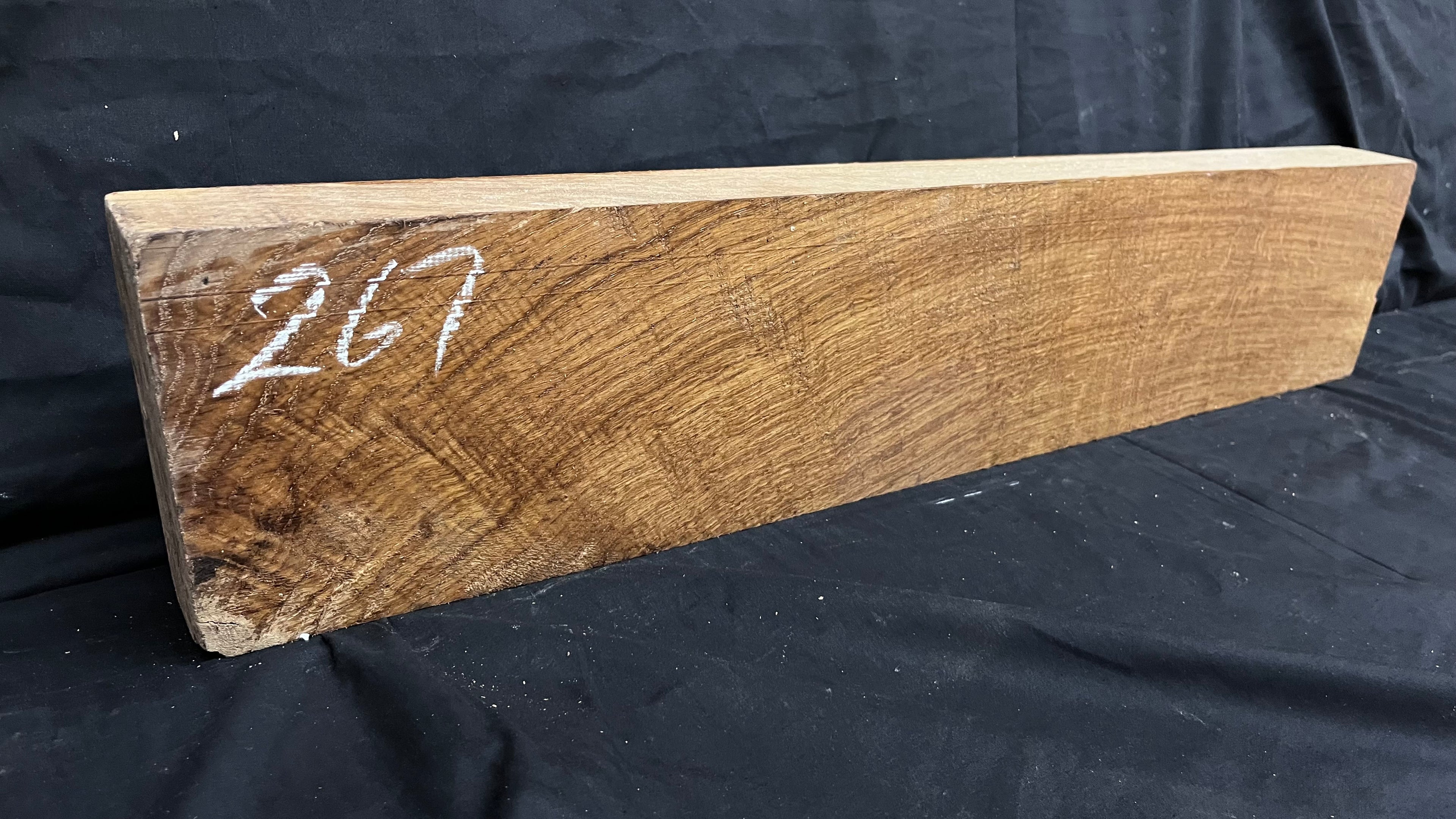 Brown oak, mantle, floating shelf  813 L x 163 W x 61 D mm (267)