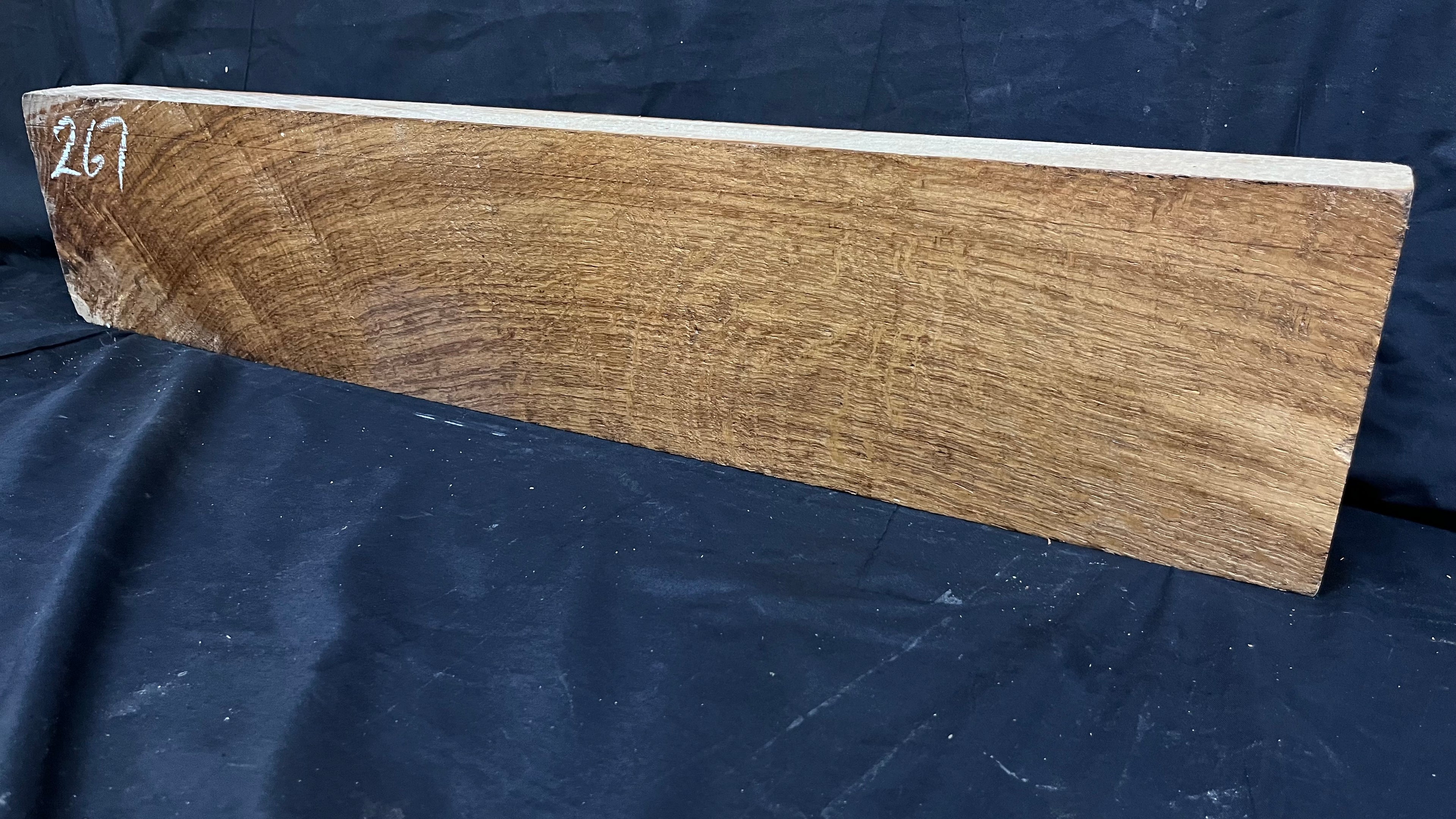 Brown oak, mantle, floating shelf  813 L x 163 W x 61 D mm (267)