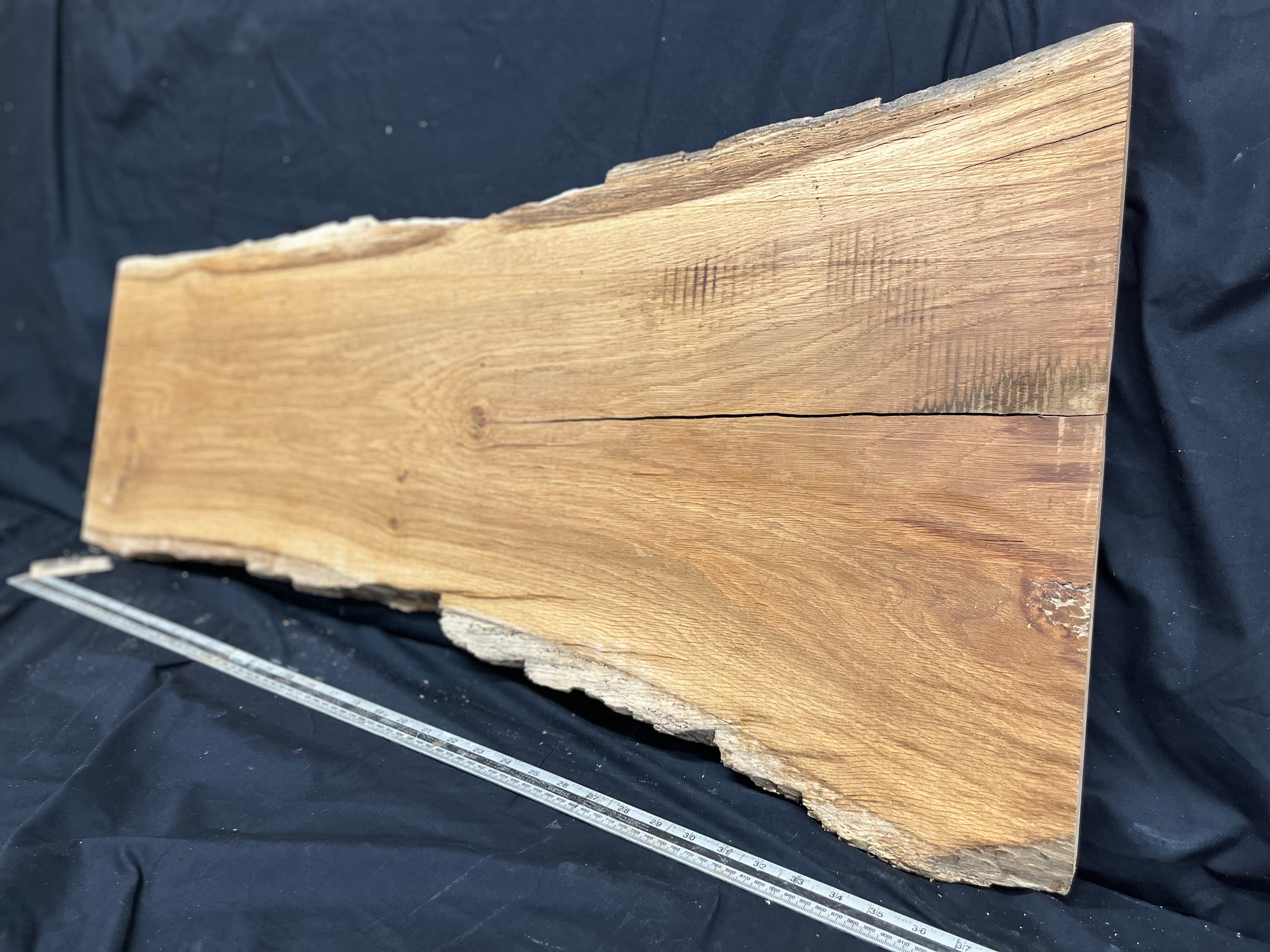 Oak,plank, platter, mantle, floating shelf  1001 L x 520 W x 38 D mm (269)