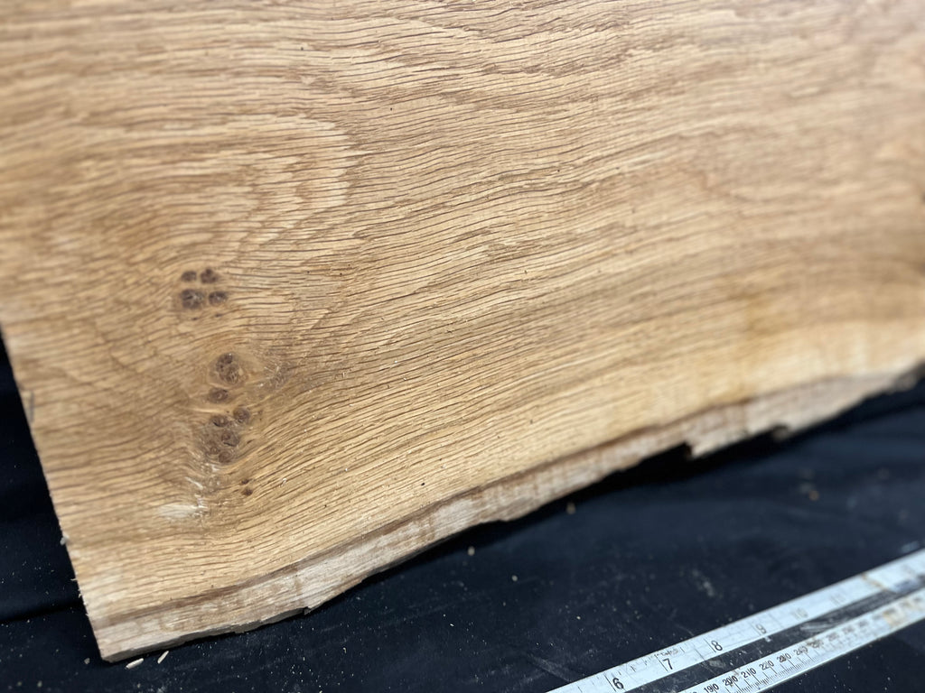 Oak,plank, platter, mantle, floating shelf  1001 L x 520 W x 38 D mm (269)