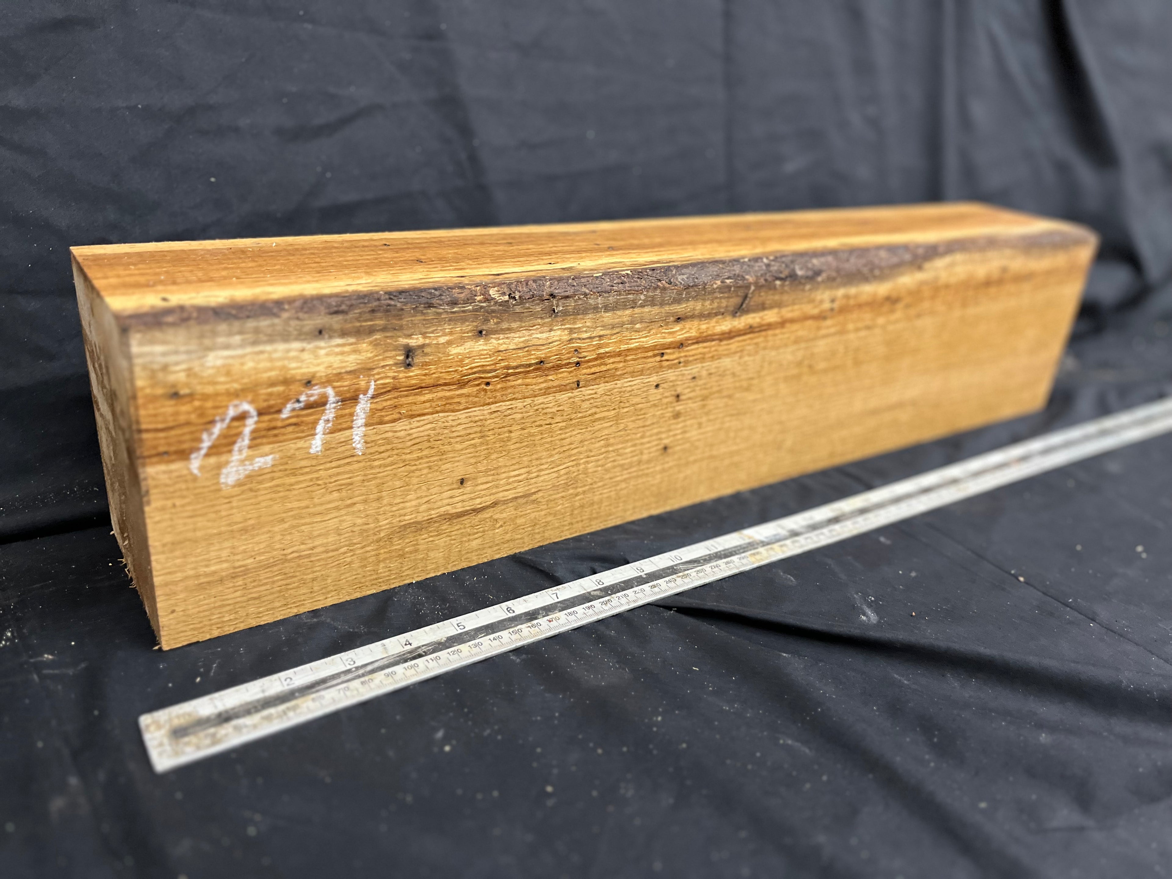 Green oak block, plinth, mantle, carving blank 547 L x 145 W x 140 D mm (270)