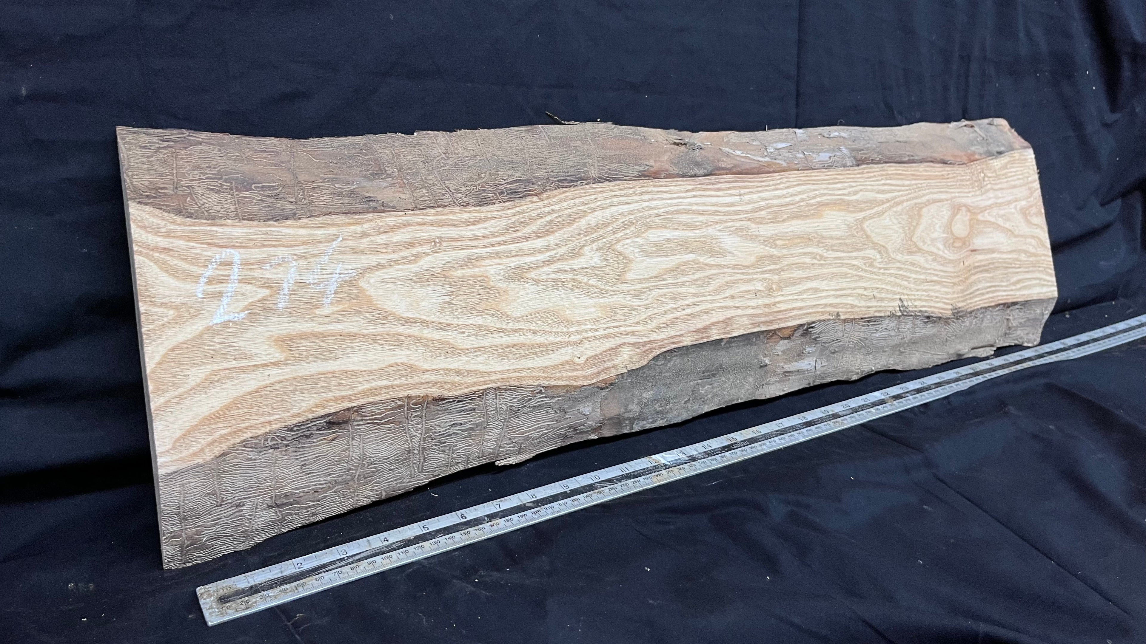 Ash hardwood window sill, plank 814 L x 250 W x 30 D mm     (274)