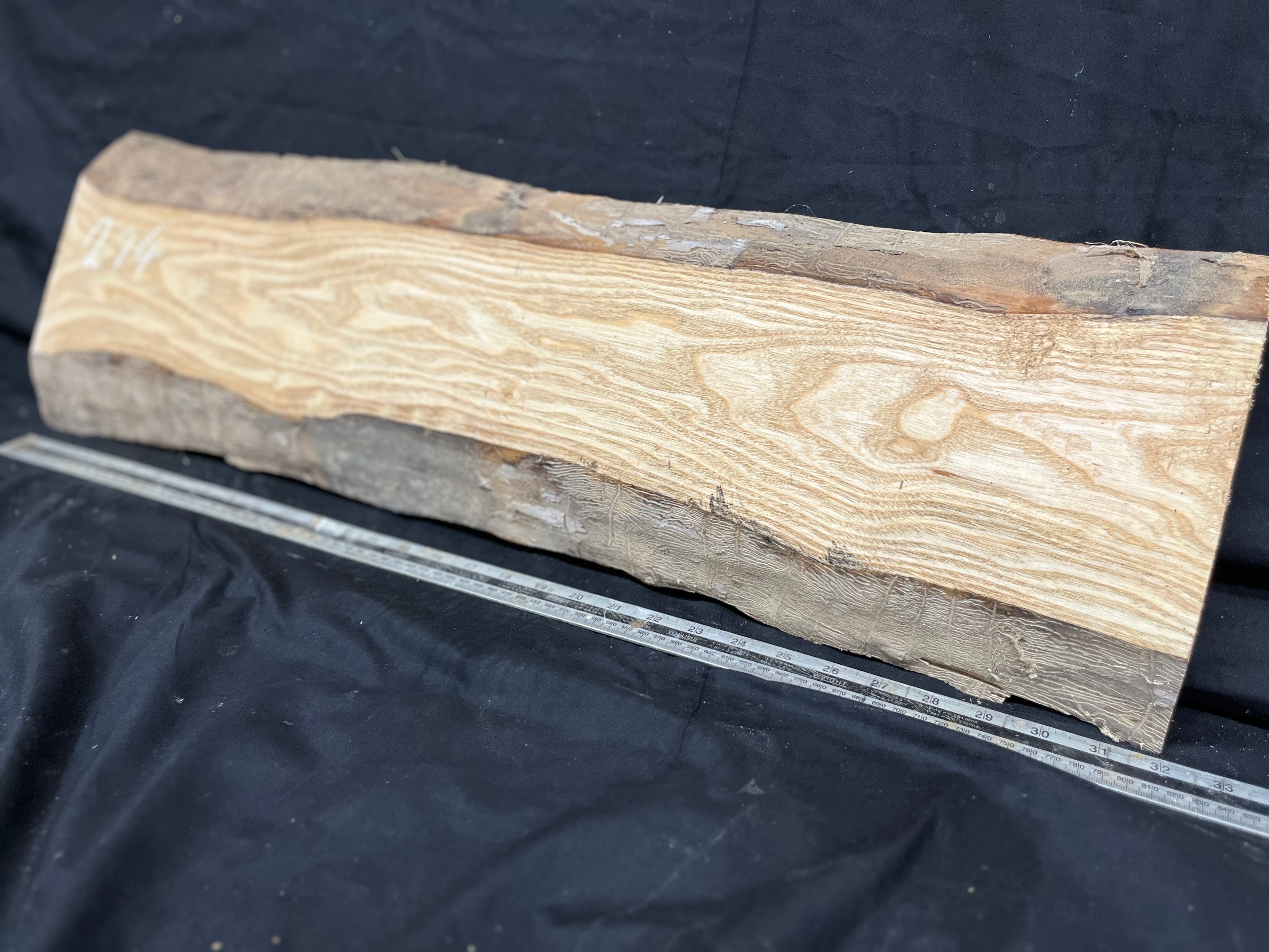 Ash hardwood window sill, plank 814 L x 250 W x 30 D mm     (274)