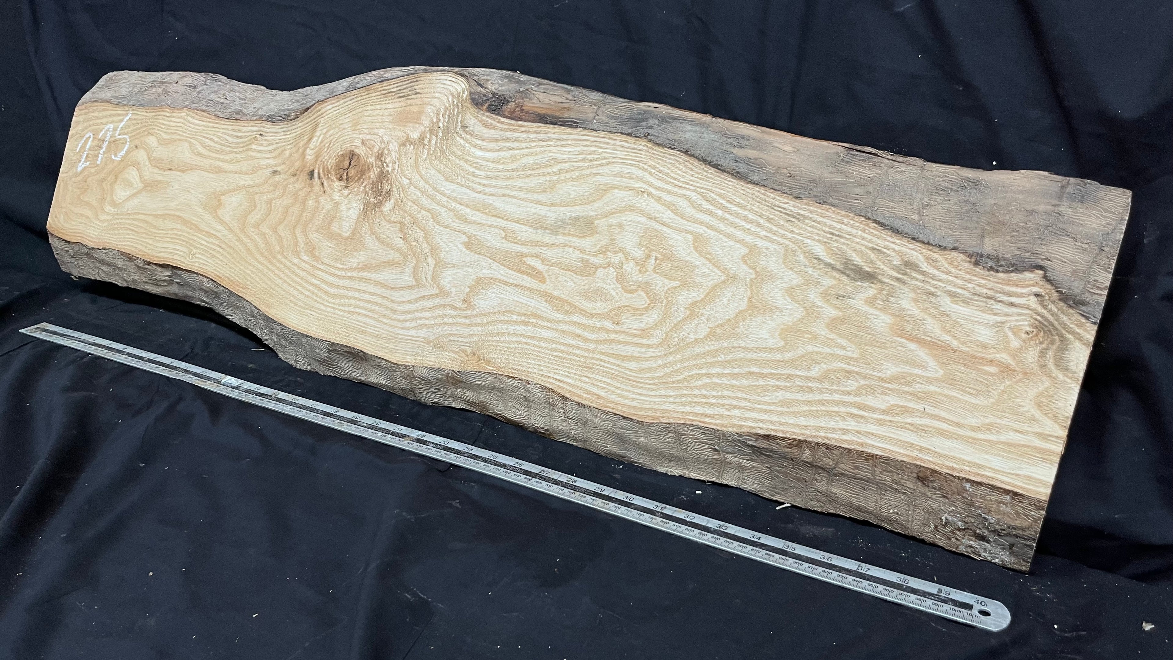 Ash hardwood window sill, plank 1100 L x 320 W x 30 D mm     (275)
