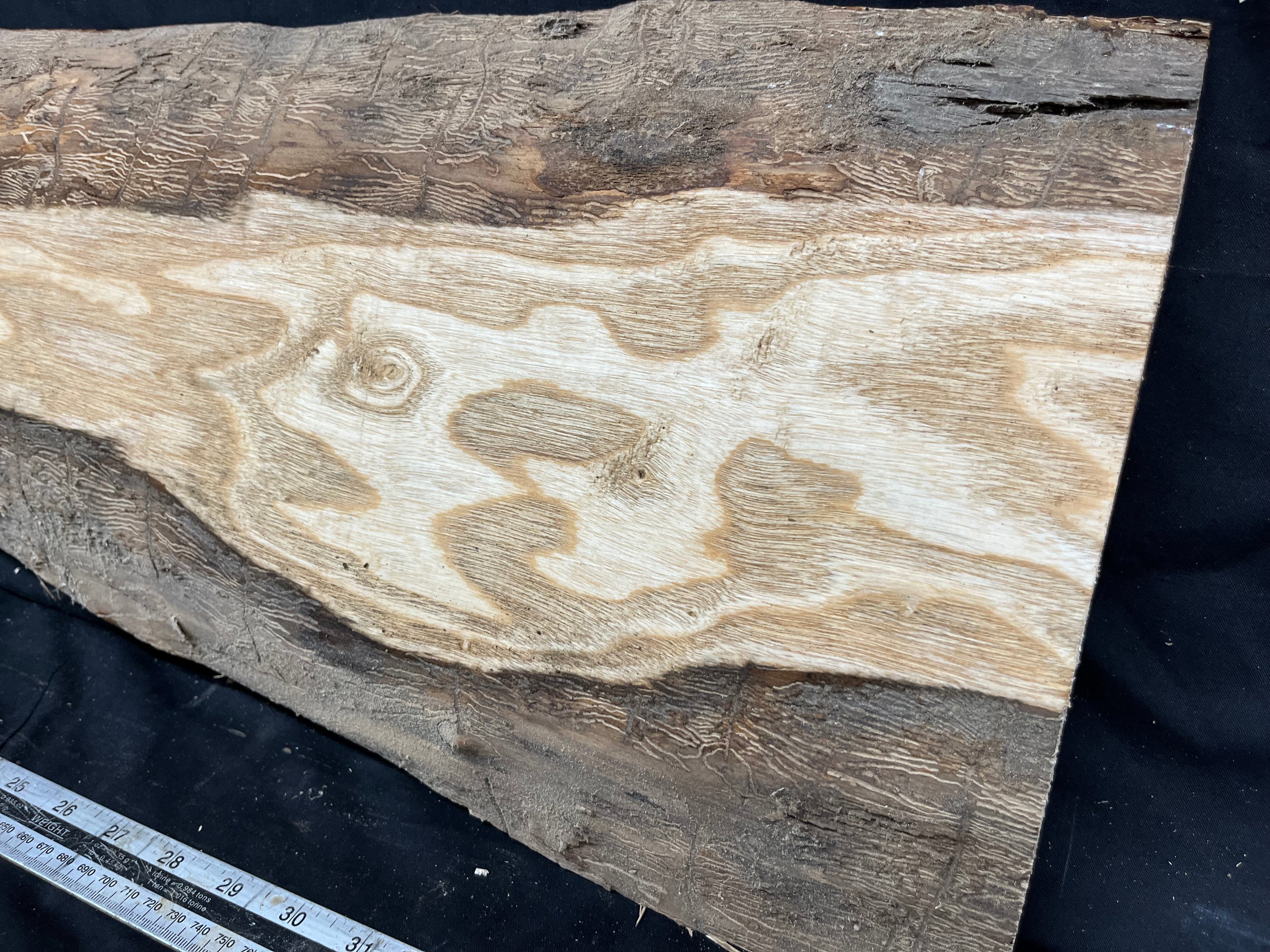 Ash hardwood window sill, plank 970 L x 284 W x 30 D mm     (276)