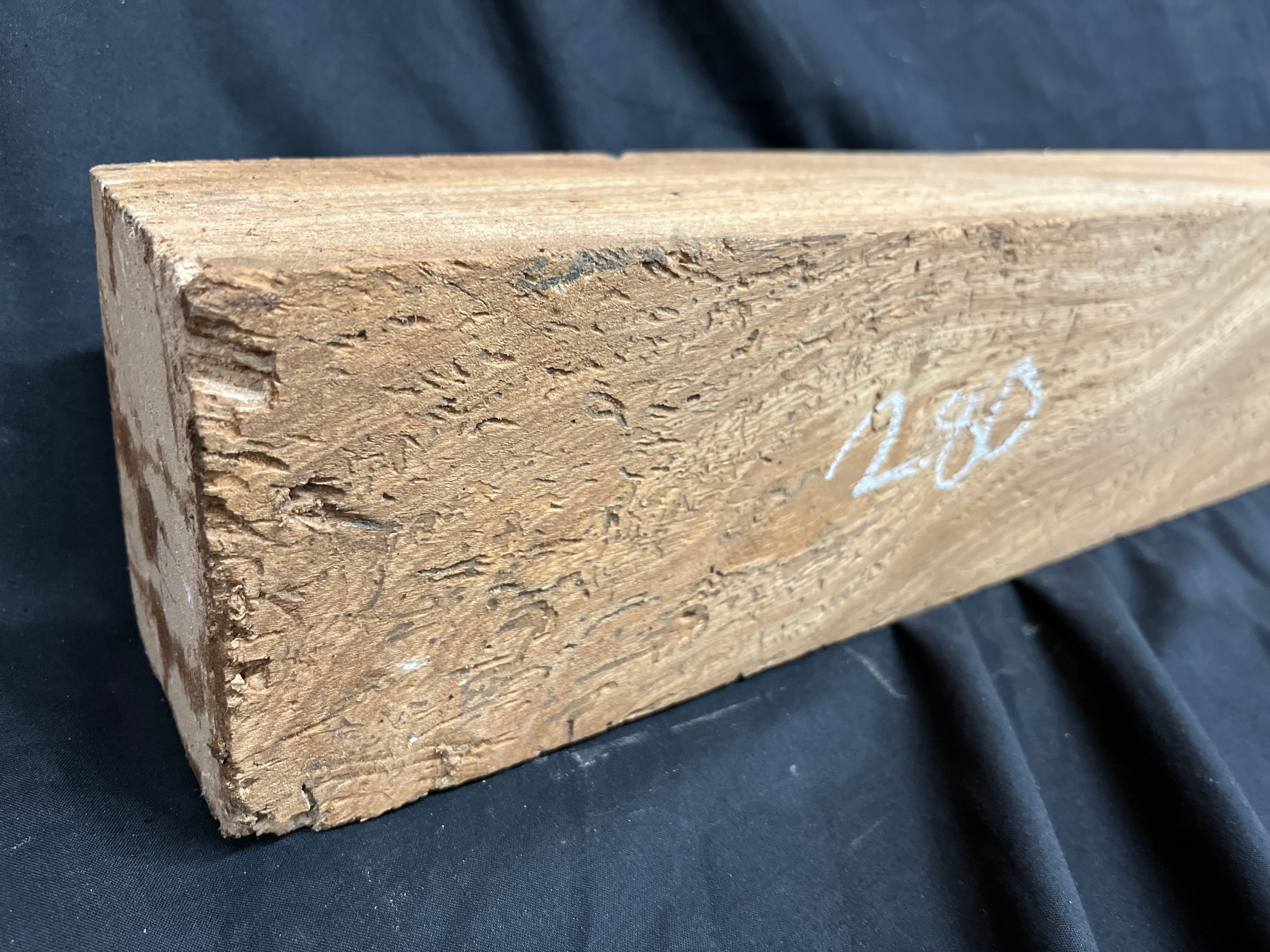 Reclaimed elm mantle, beam, board, plank, 1590 L x 117 W x 90 D mm    (280)