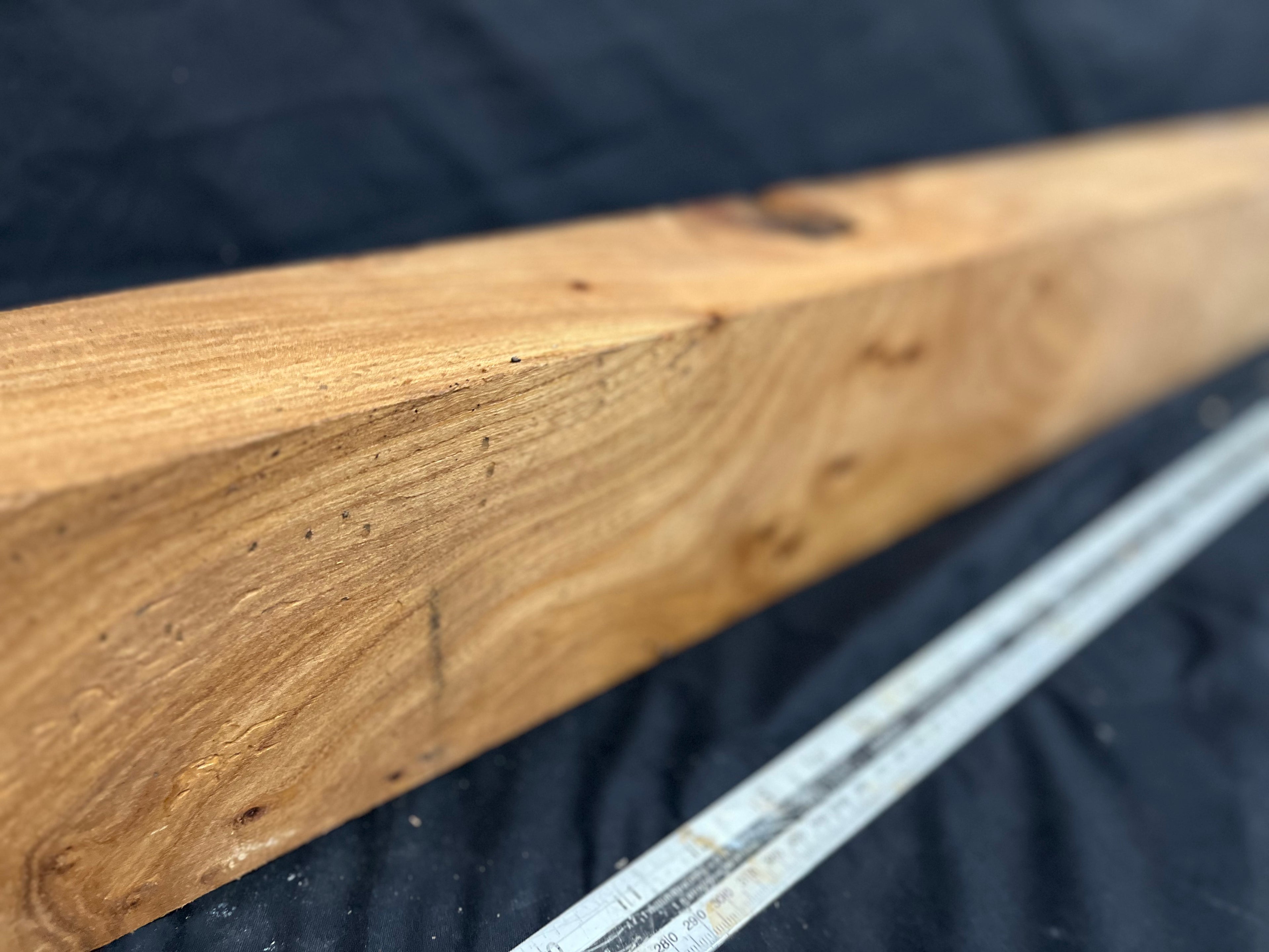 Reclaimed elm mantle, beam, board, plank, 1590 L x 117 W x 90 D mm    (280)