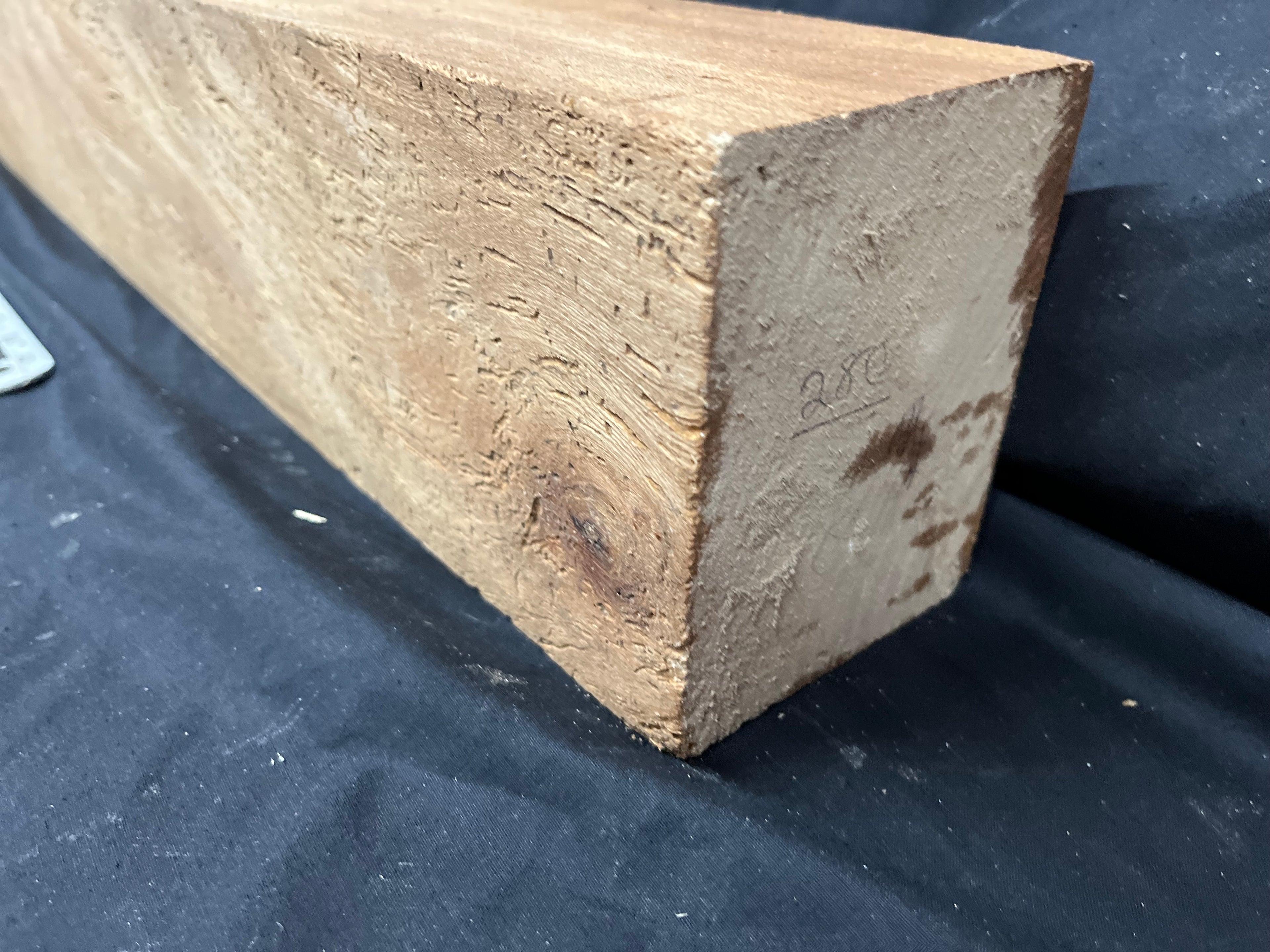 Reclaimed elm mantle, beam, board, plank, 1590 L x 117 W x 90 D mm    (280)