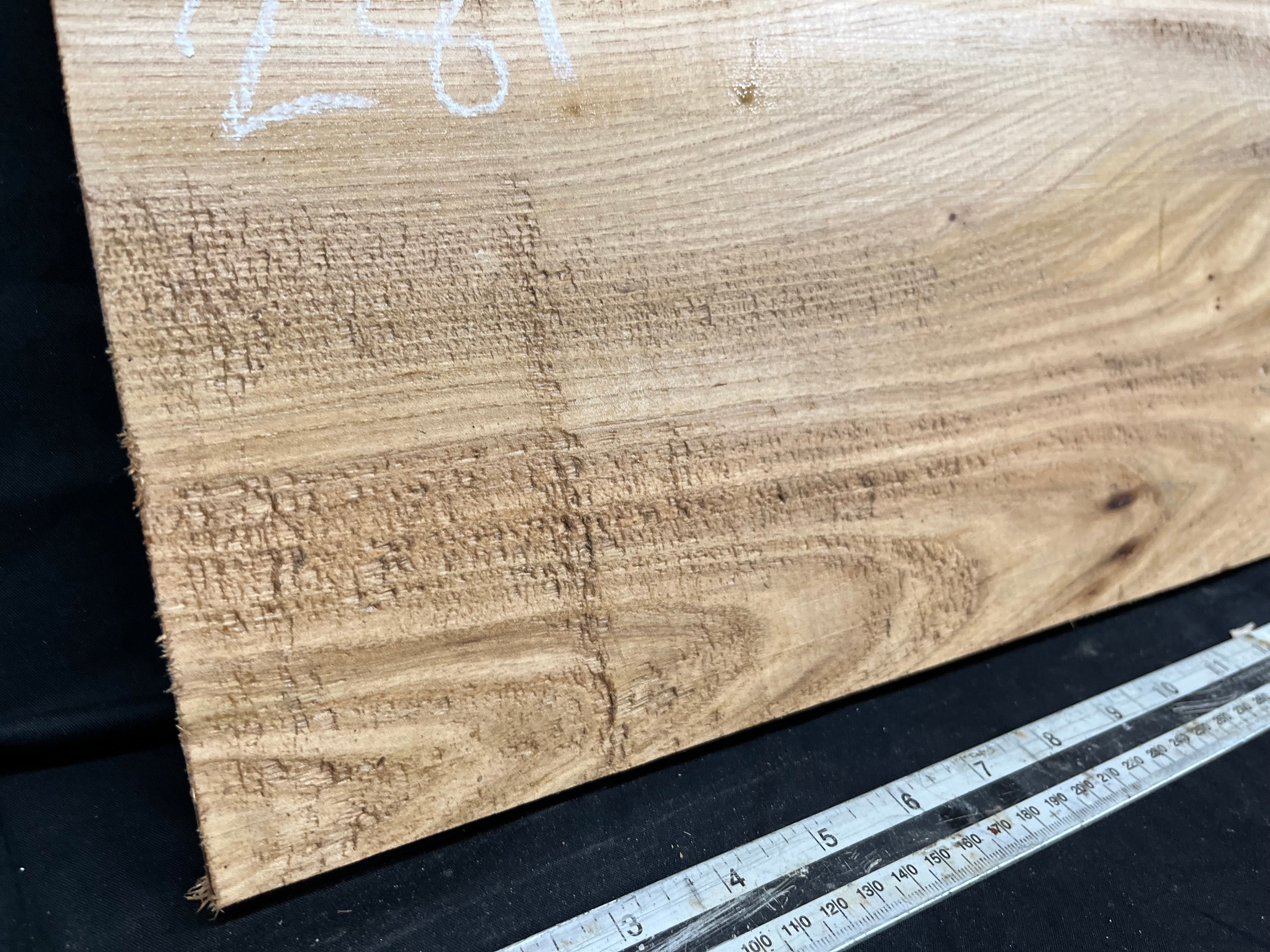 Wych elm sill, shelf,board, plank, 744 L x 275 W x 22 D mm    (281)