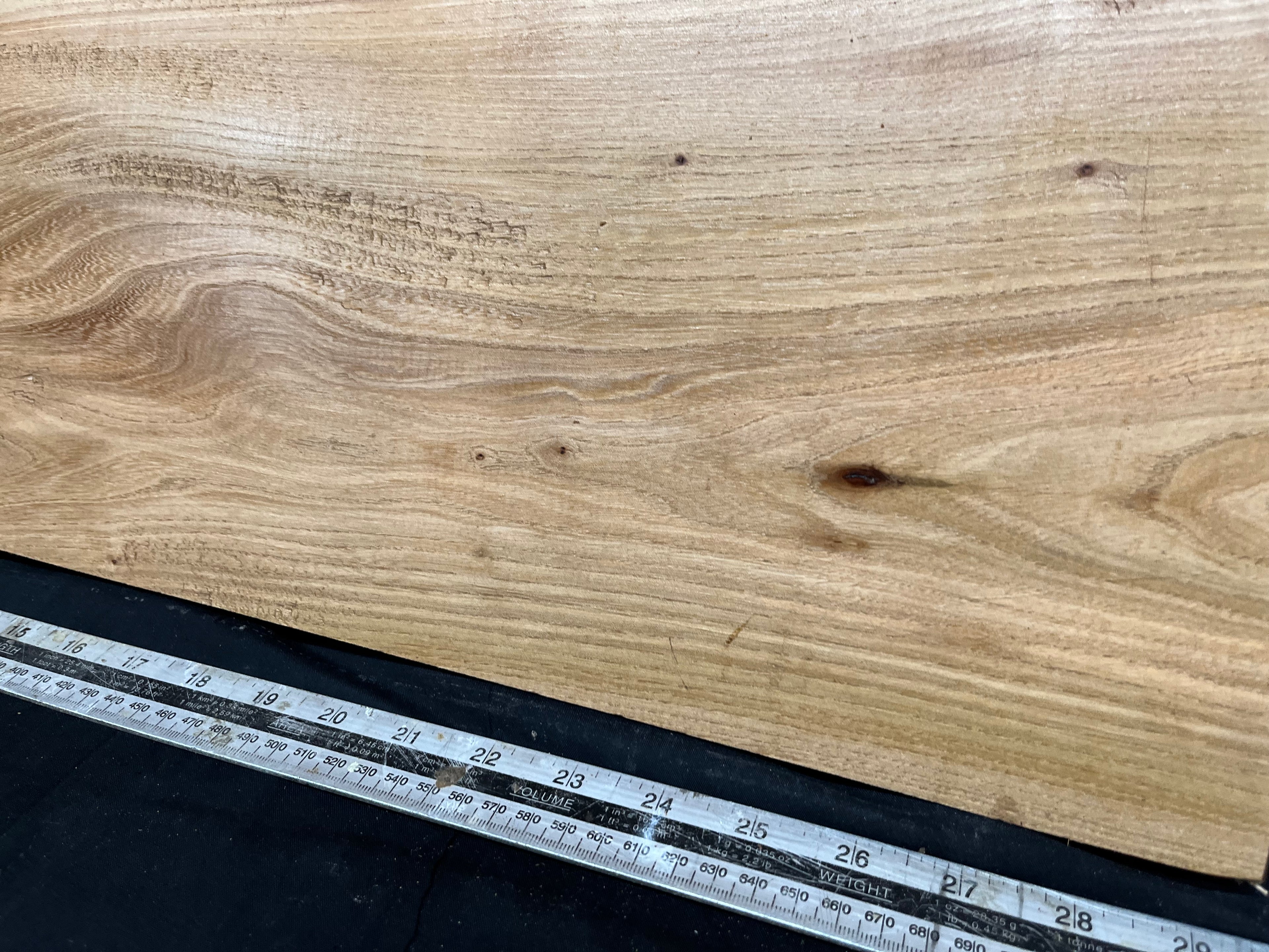 Wych elm sill, shelf,board, plank, 744 L x 275 W x 22 D mm    (281)