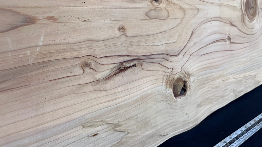 Cedar plank, timber, board. 1109 L x 533 W x 27 D mm  (427mf)