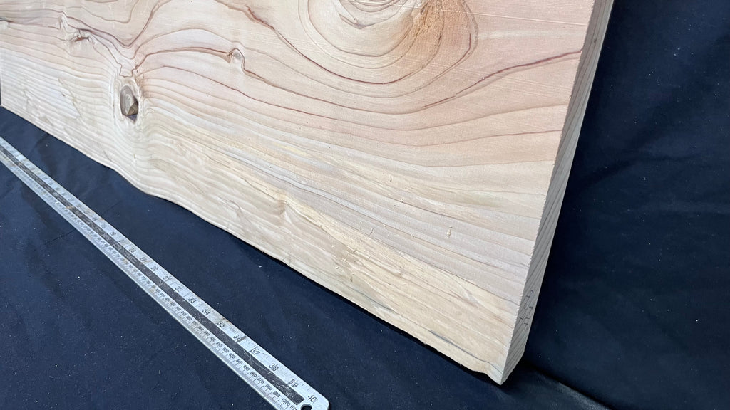 Cedar plank, timber, board. 1109 L x 533 W x 27 D mm  (427mf)