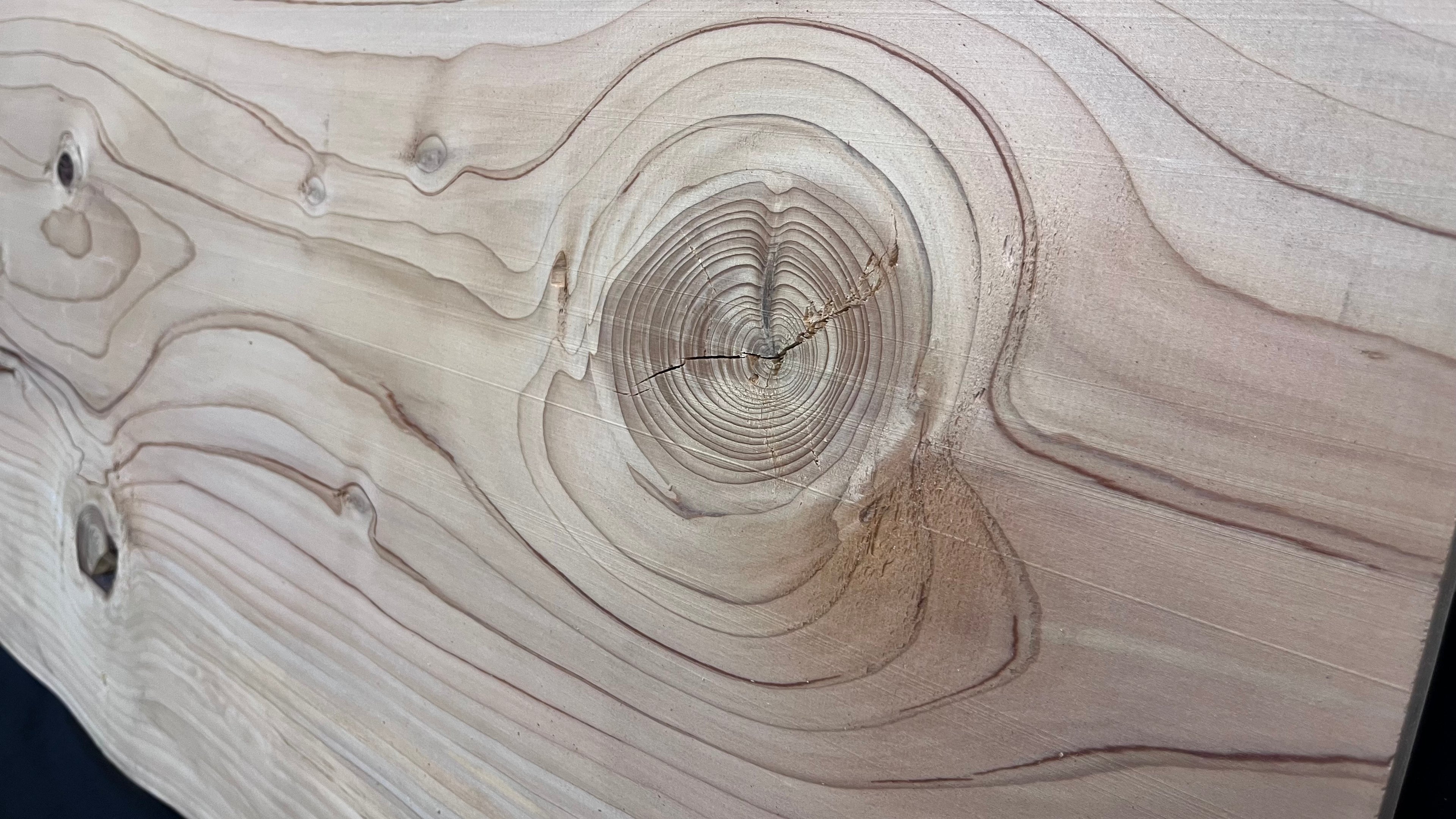 Cedar plank, timber, board. 1109 L x 533 W x 27 D mm  (427mf)