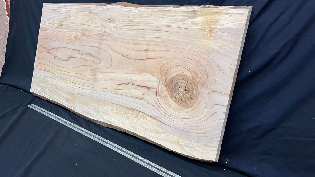 Cedar plank, timber, board. 1109 L x 533 W x 27 D mm  (427mf)