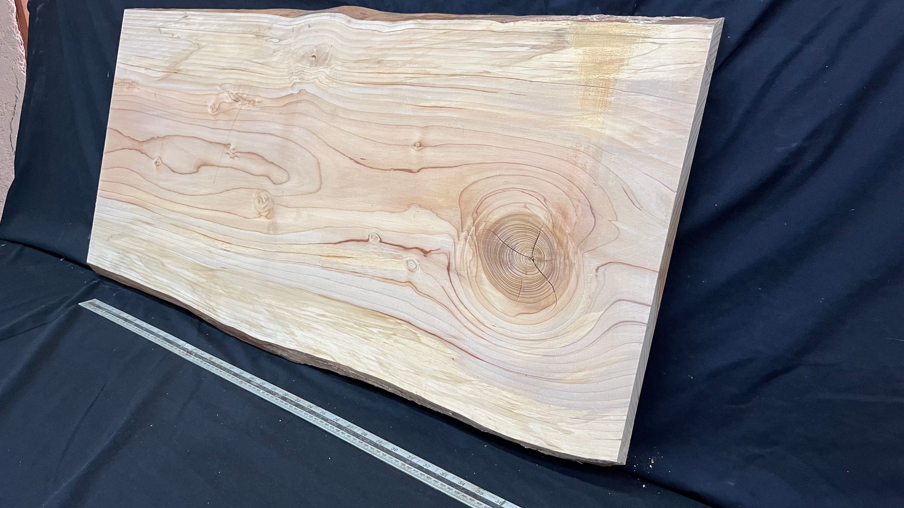Cedar plank, timber, board. 1109 L x 533 W x 27 D mm  (427mf)