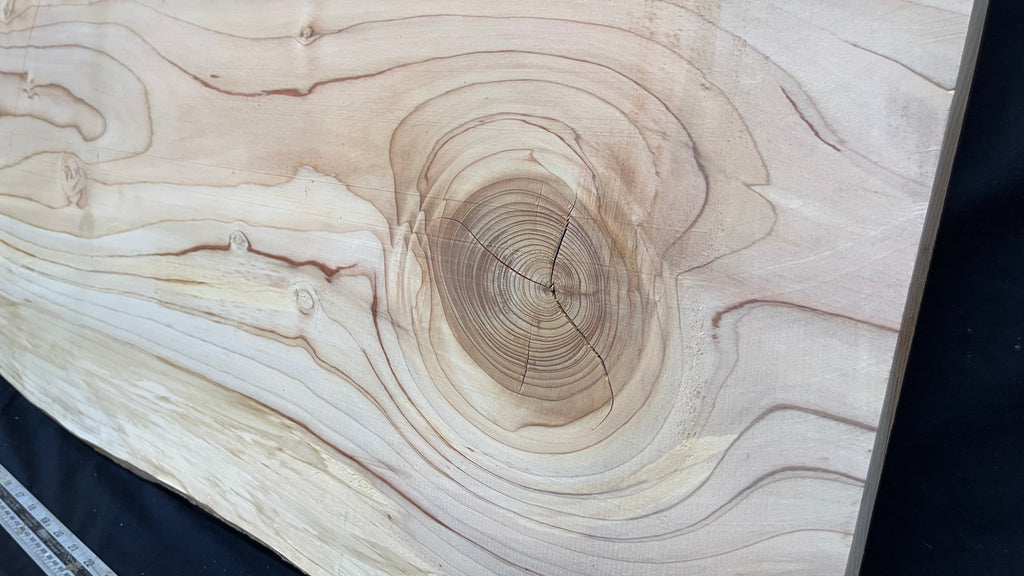 Cedar plank, timber, board. 1109 L x 533 W x 27 D mm  (427mf)
