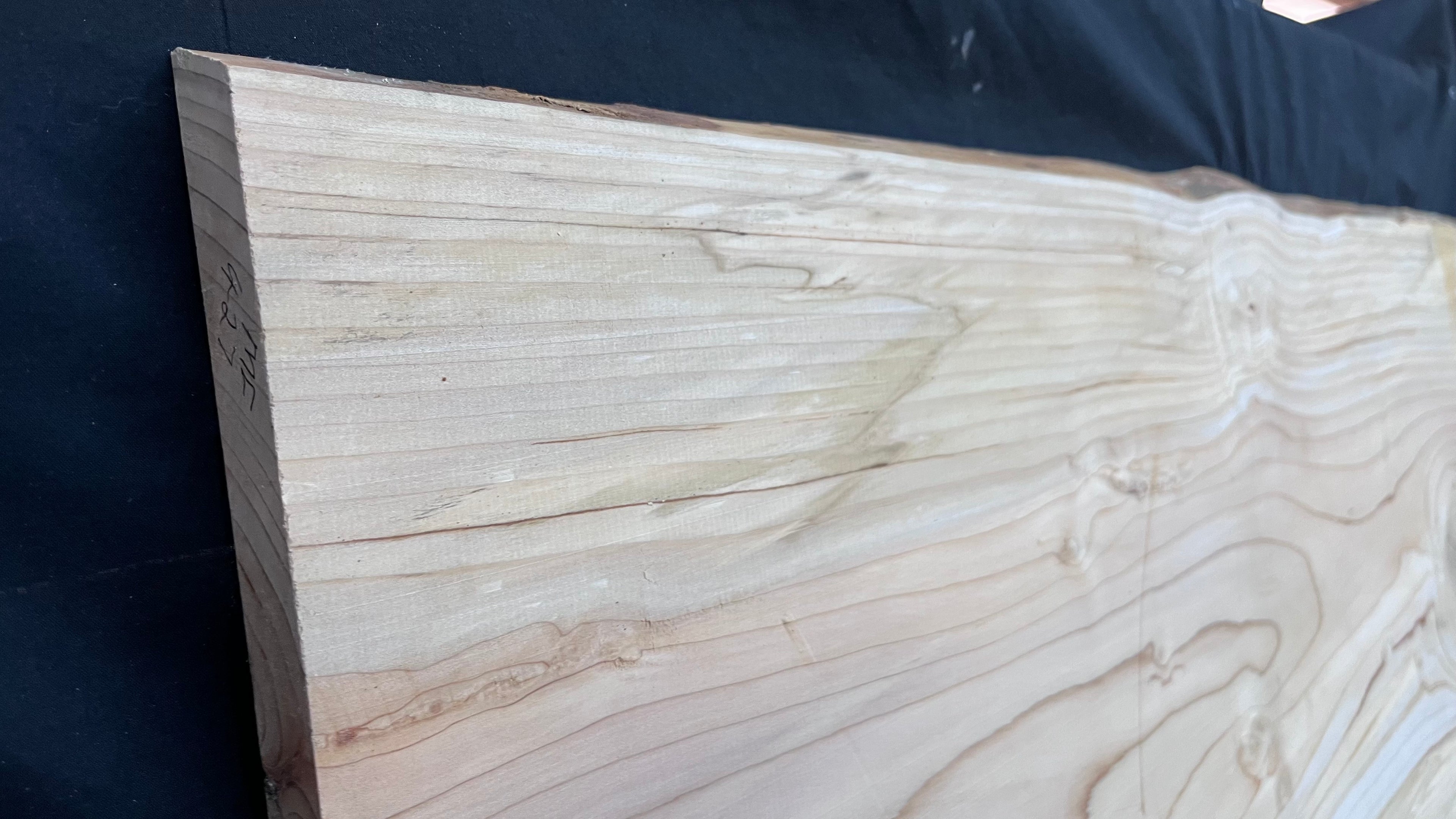 Cedar plank, timber, board. 1109 L x 533 W x 27 D mm  (427mf)