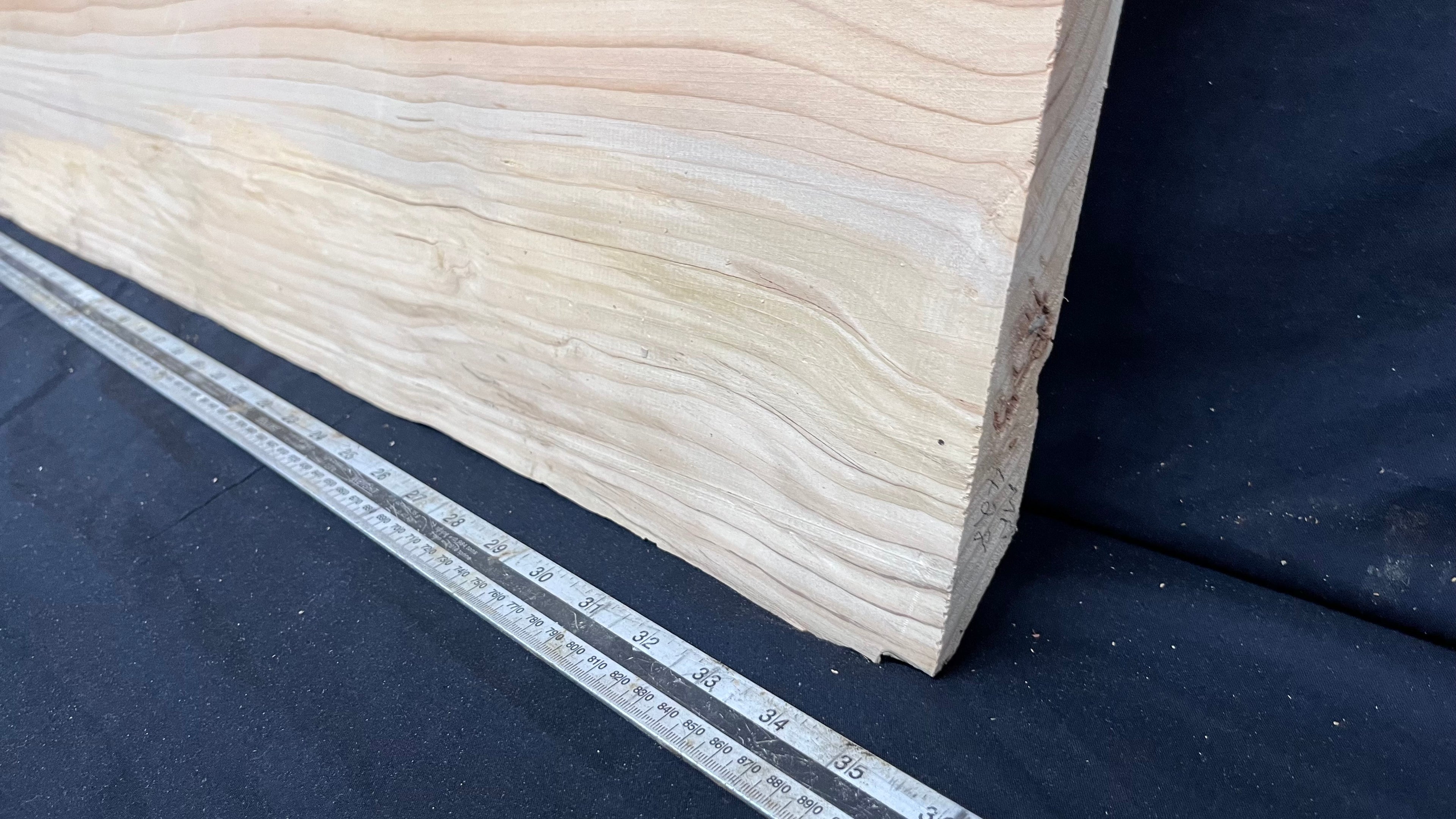 Cedar plank, timber, board. 895 L x 545 W x 26 D mm  (428mf)