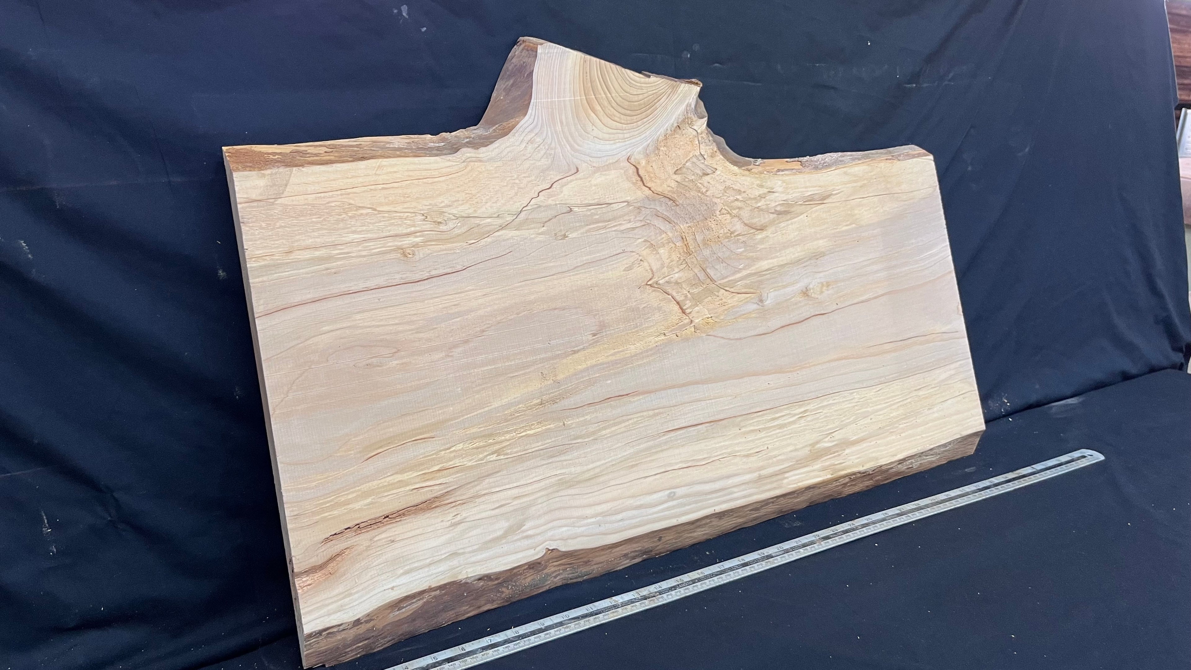 Cedar plank, timber, board. 895 L x 545 W x 26 D mm  (428mf)