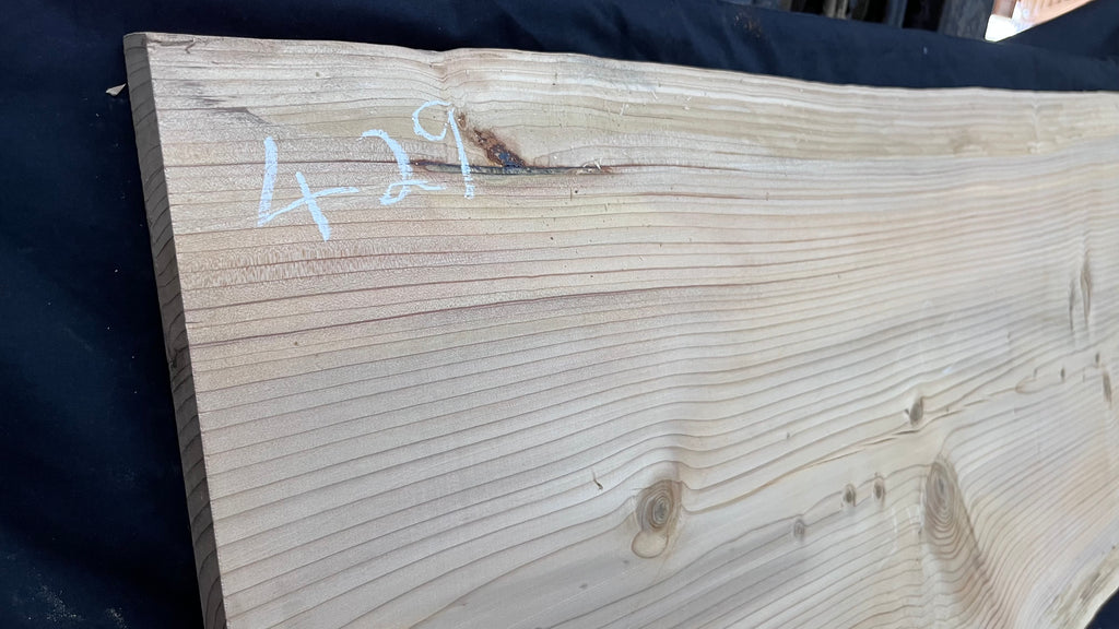 Cedar plank, timber, board. 1107 L x 585 W x 29 D mm  (429mf)