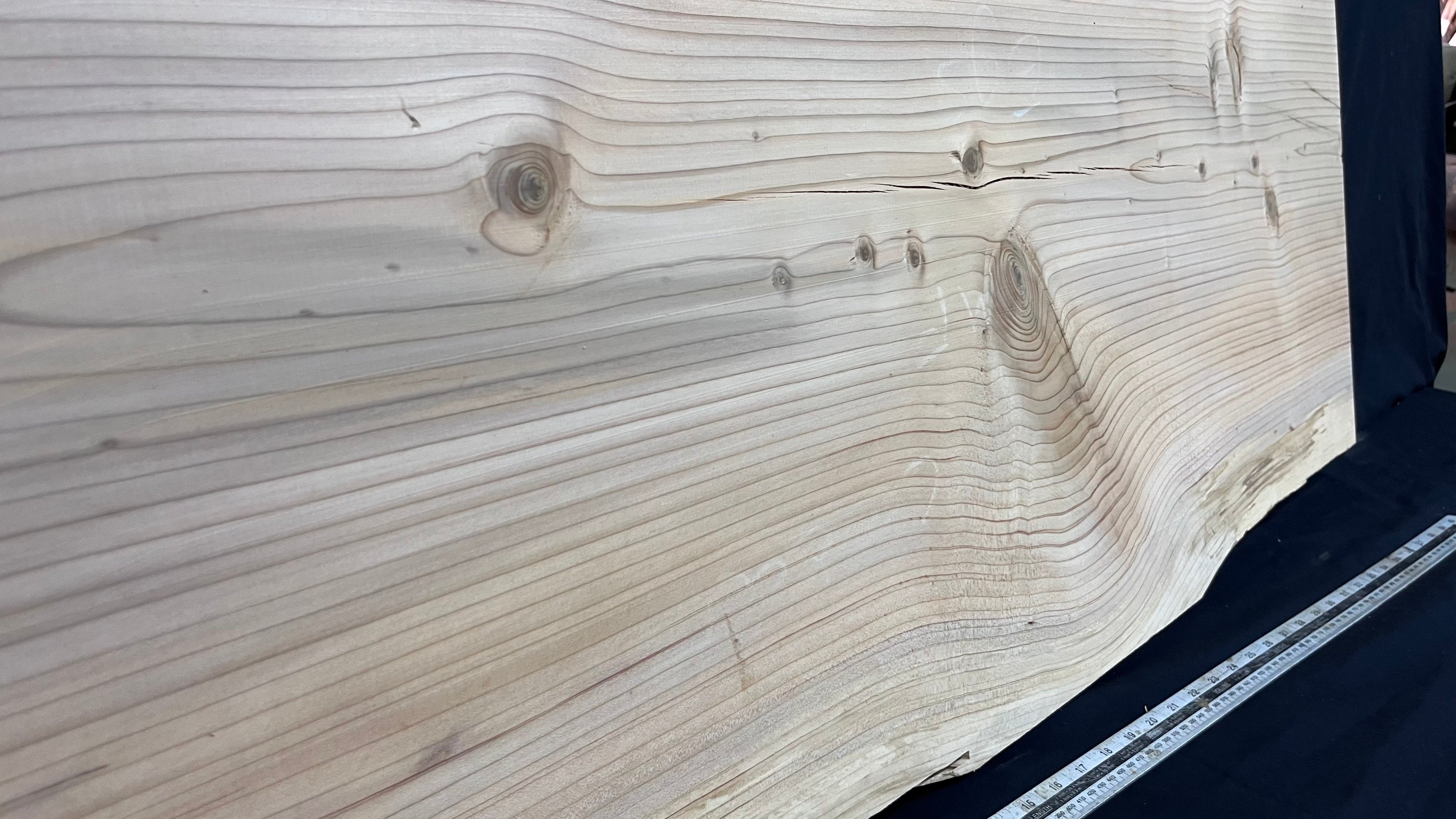 Cedar plank, timber, board. 1107 L x 585 W x 29 D mm  (429mf)
