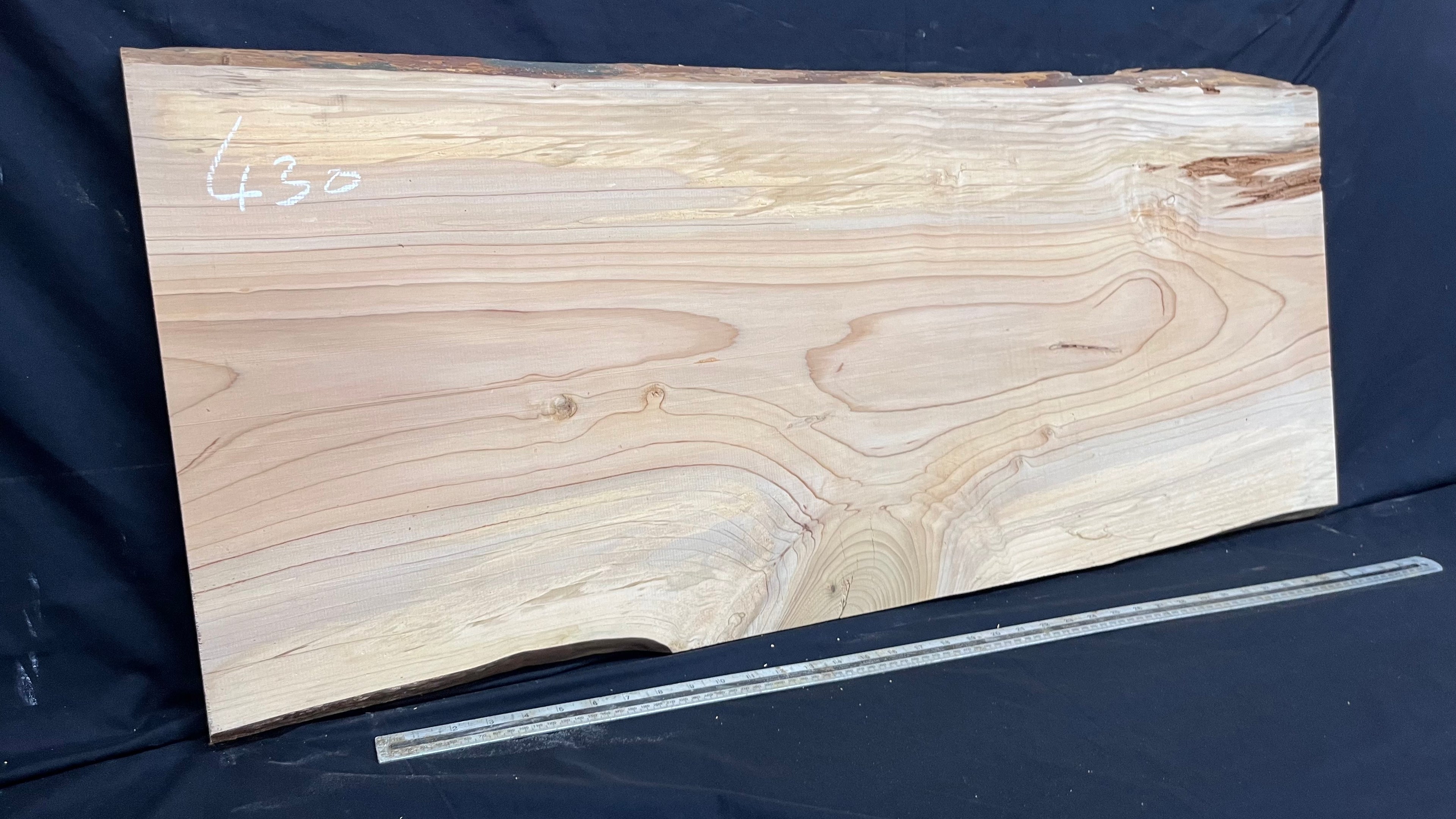 Cedar plank, timber, board. 1107 L x 585 W x 29 D mm  (429mf)