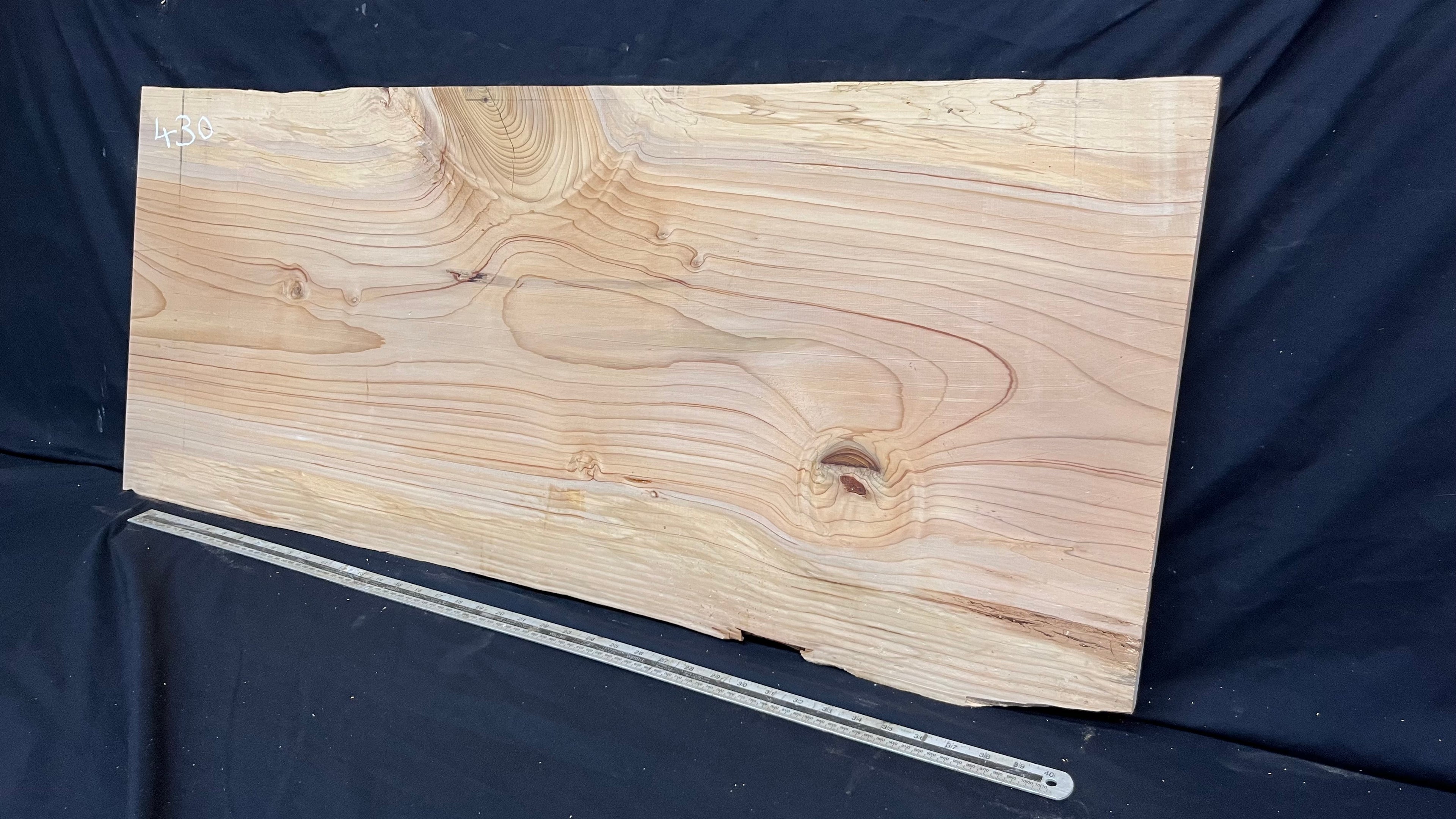 Cedar plank, timber, board. 1107 L x 585 W x 29 D mm  (429mf)